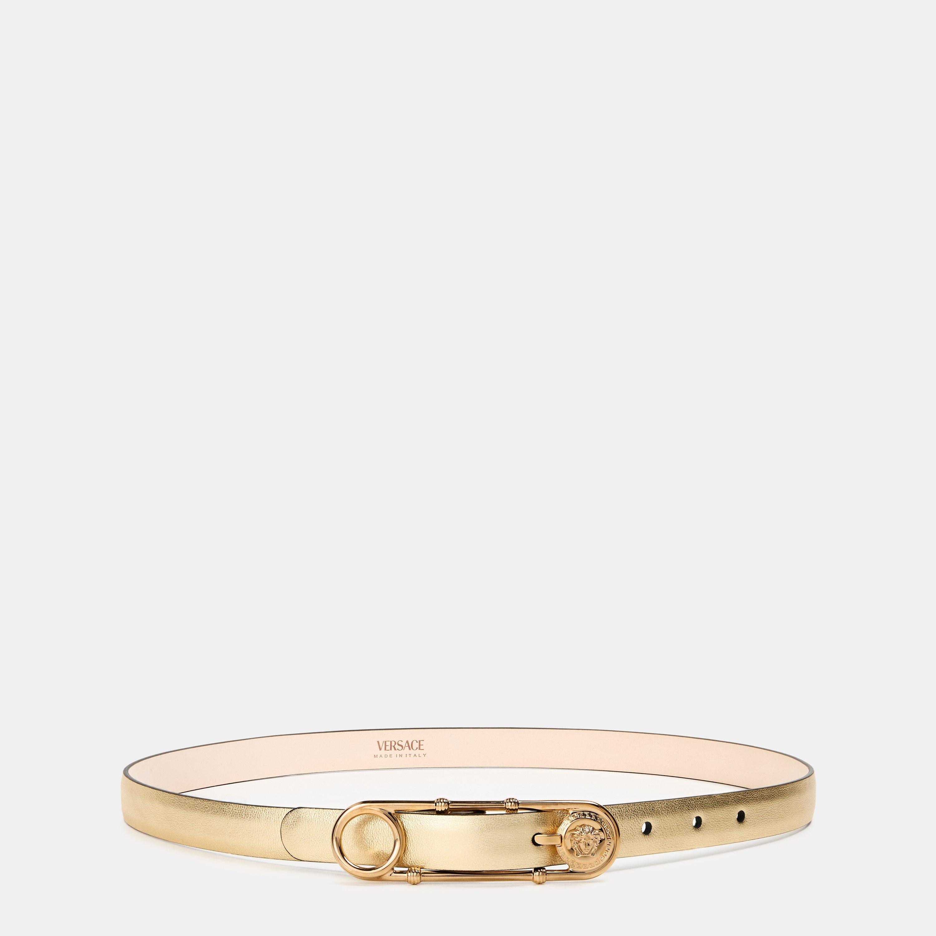 Gold - Versace - Women's Leather Belt - 1