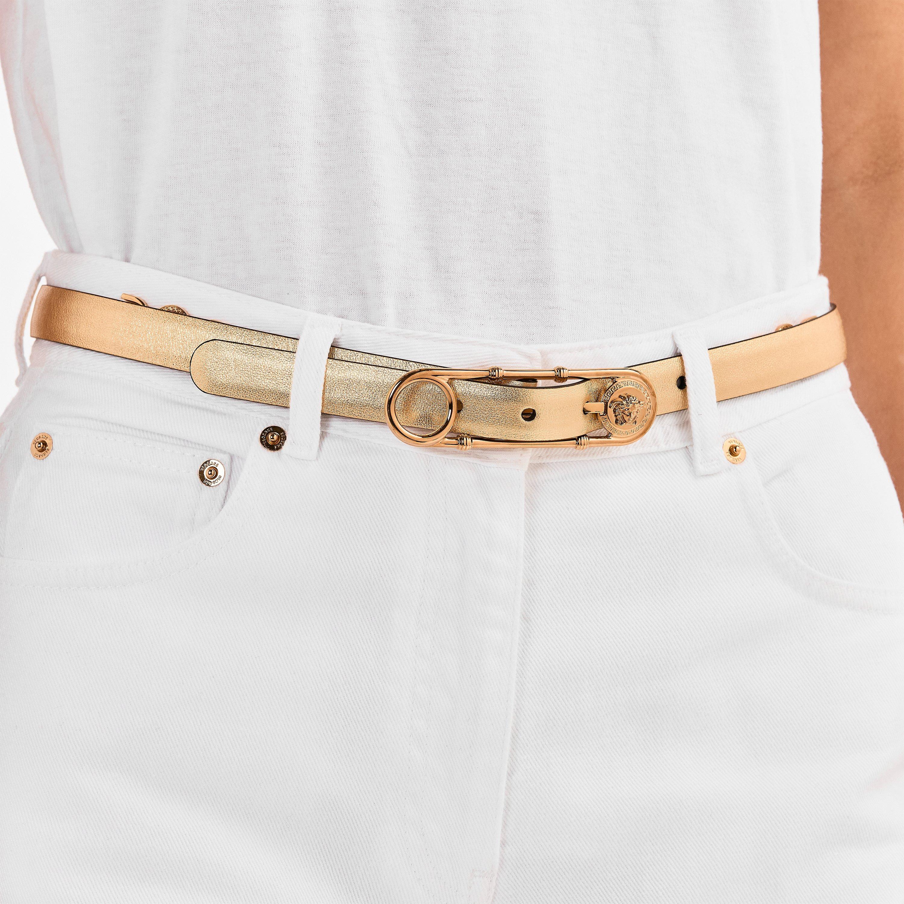 Gold - Versace - Women's Leather Belt - 3