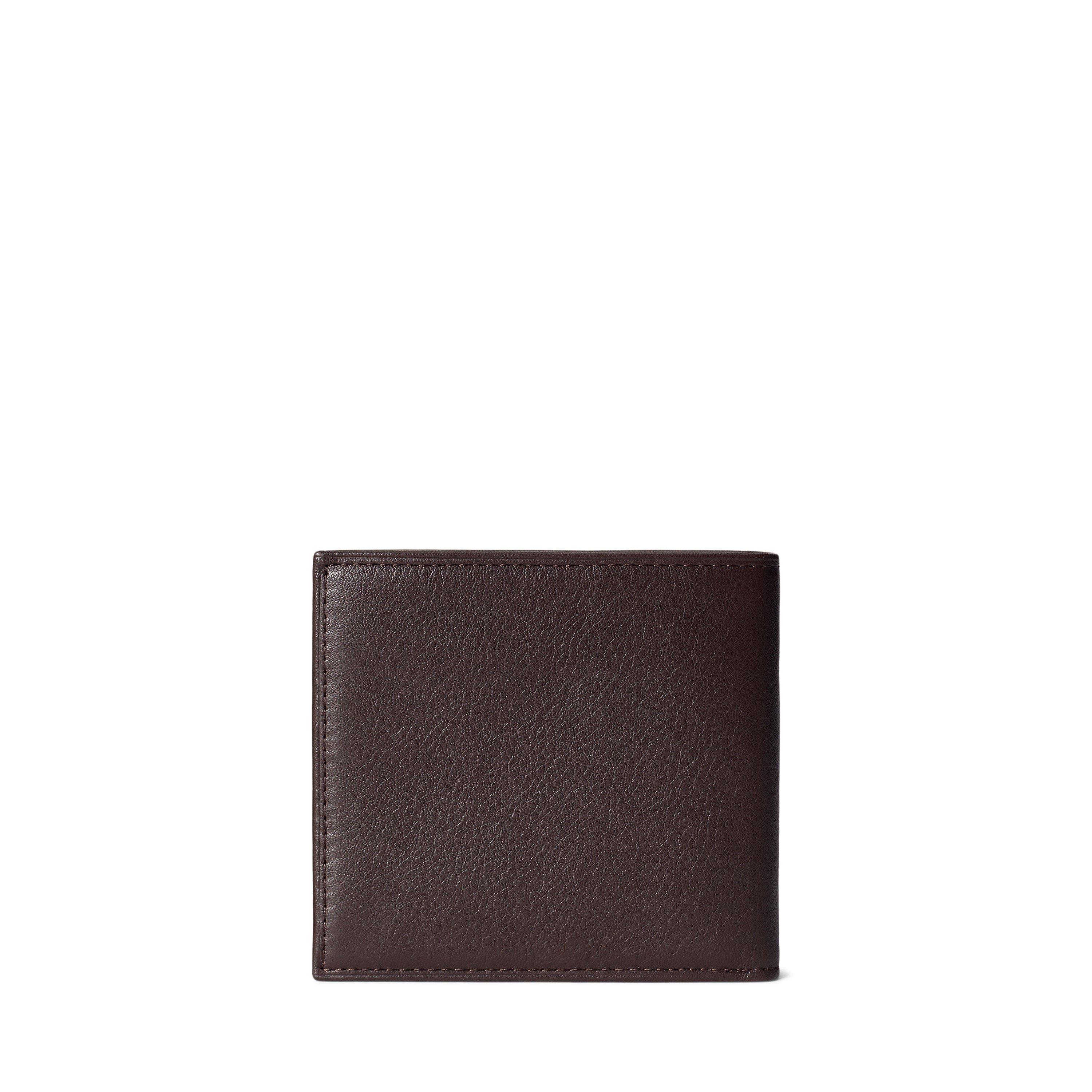 Brown - Polo Ralph Lauren - Mens Pebble Leather Billfold Wallet - 2