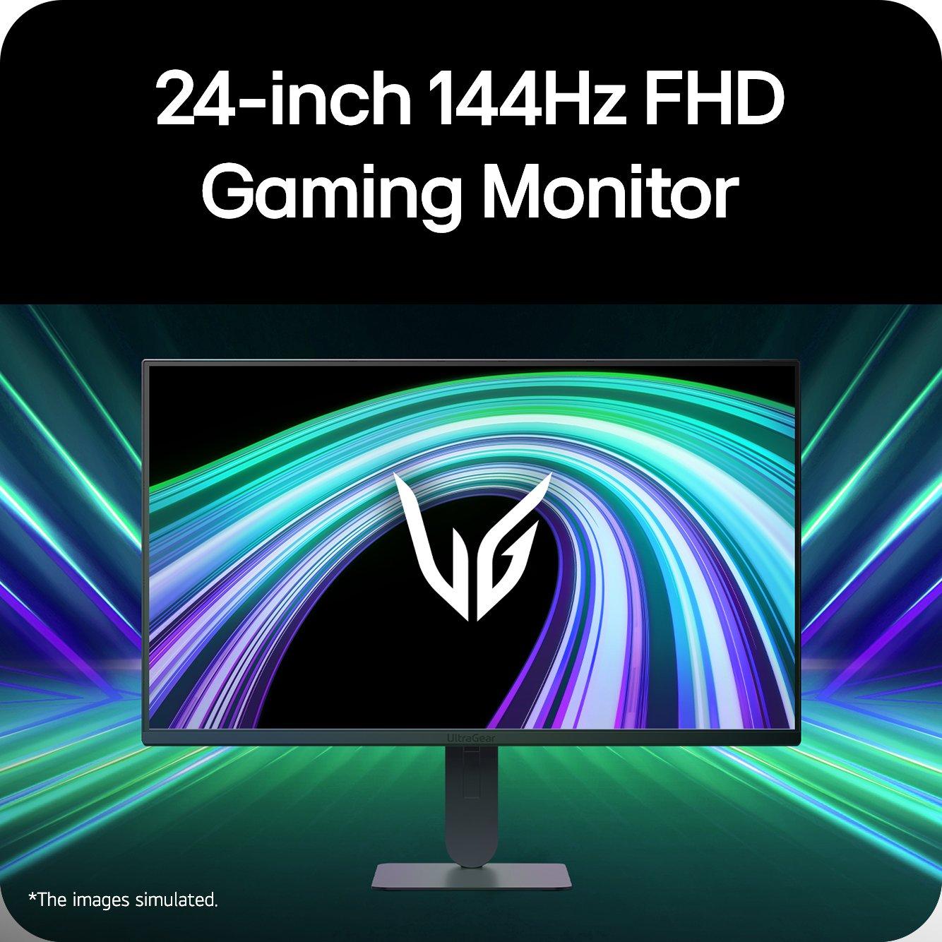 Black - LG - LG UltraGear G4 24G414B-B 24-inch Full HD 144Hz Gaming Monitor - 2