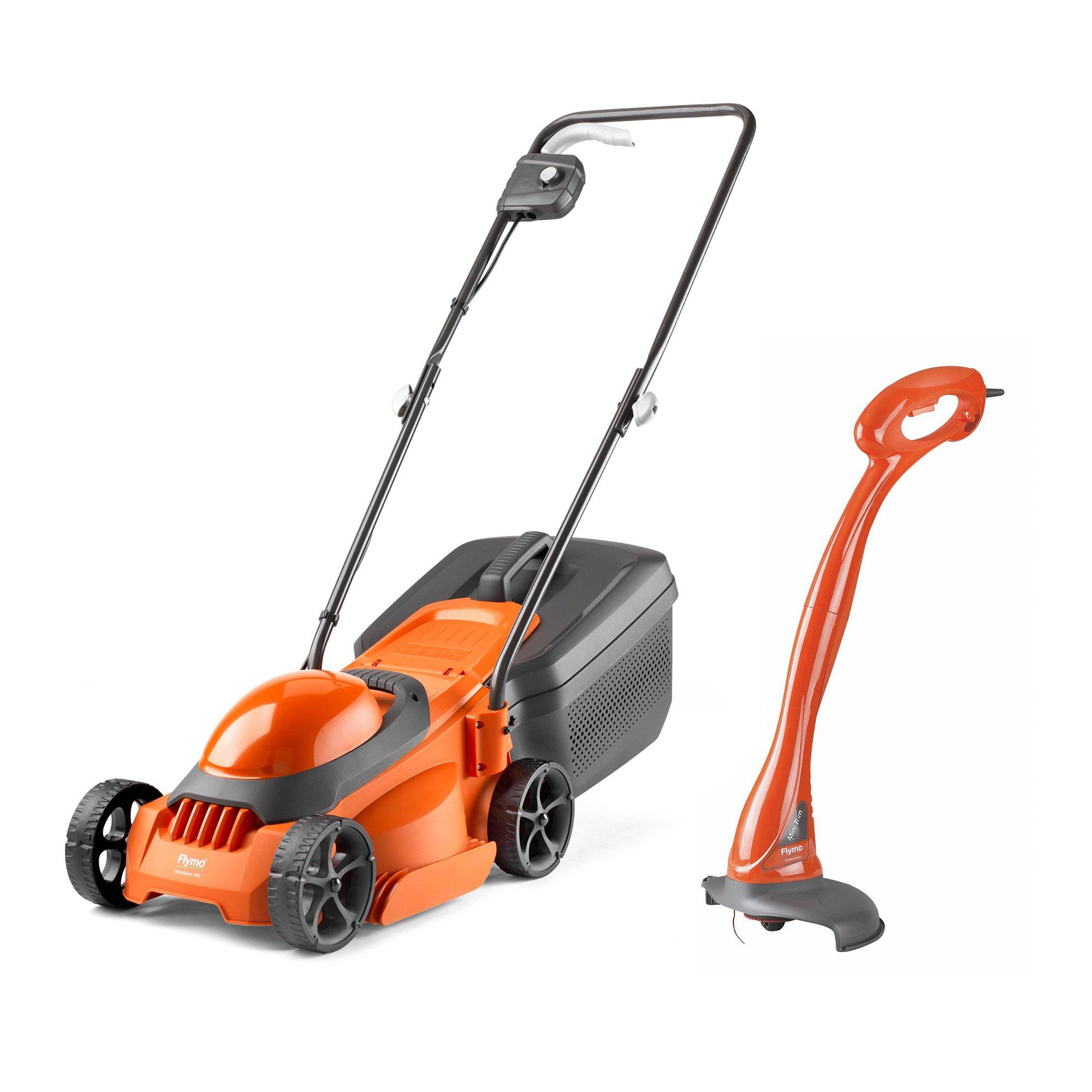 ORANGE - Flymo - SimpliMow 300 Electric Corded Rotary Lawnmower and Grass Trimmer Twin Pack - 1