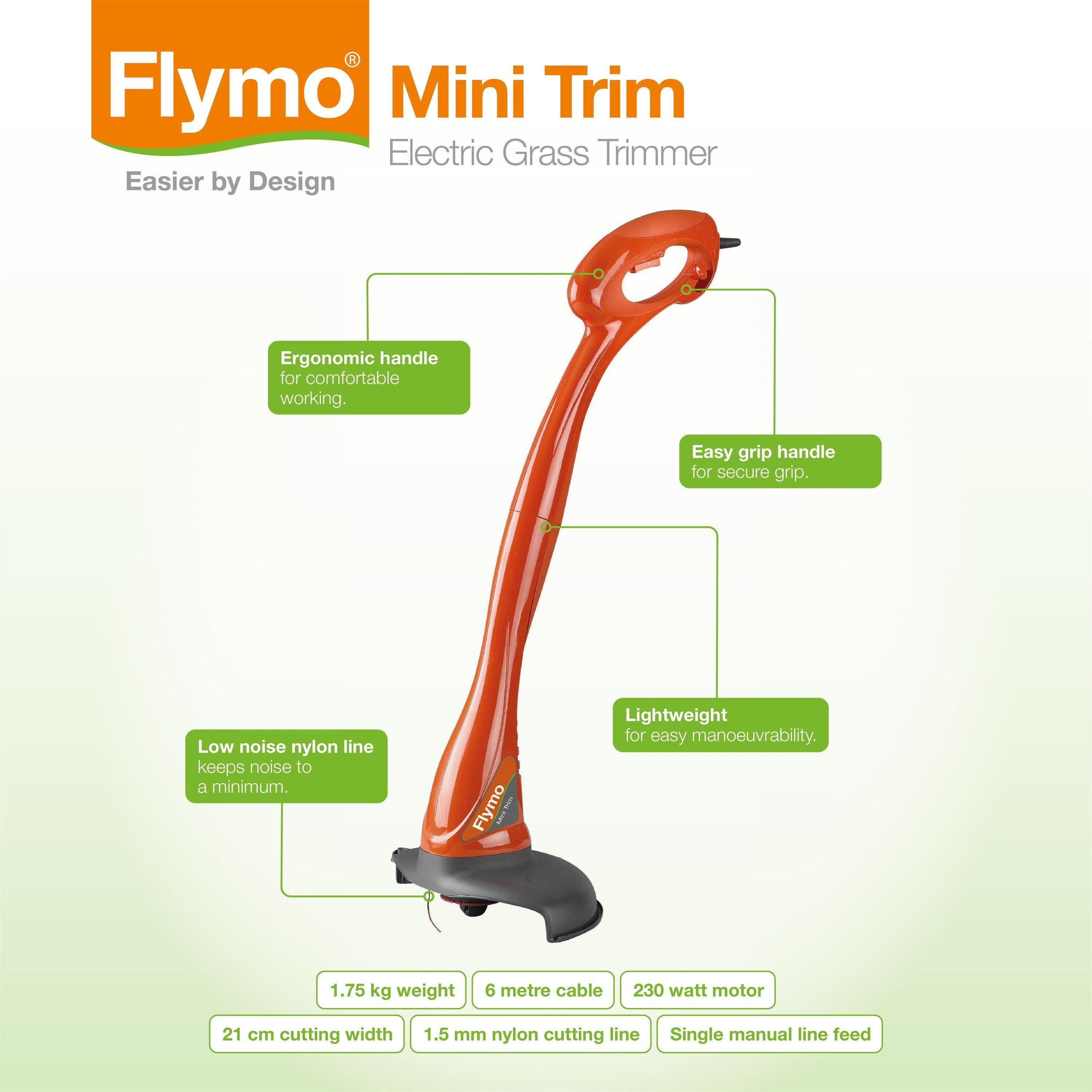 ORANGE - Flymo - SimpliMow 300 Electric Corded Rotary Lawnmower and Grass Trimmer Twin Pack - 3