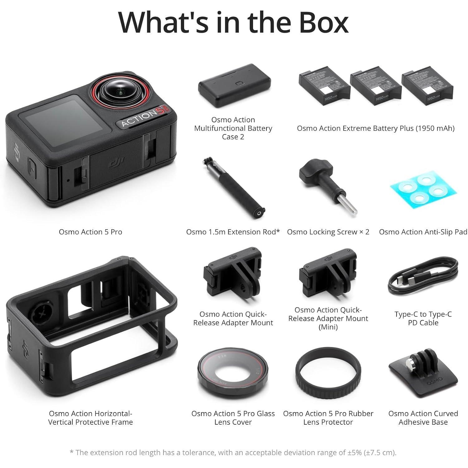 Black - DJI - Osmo Action 5 Pro Adventure Combo - 5