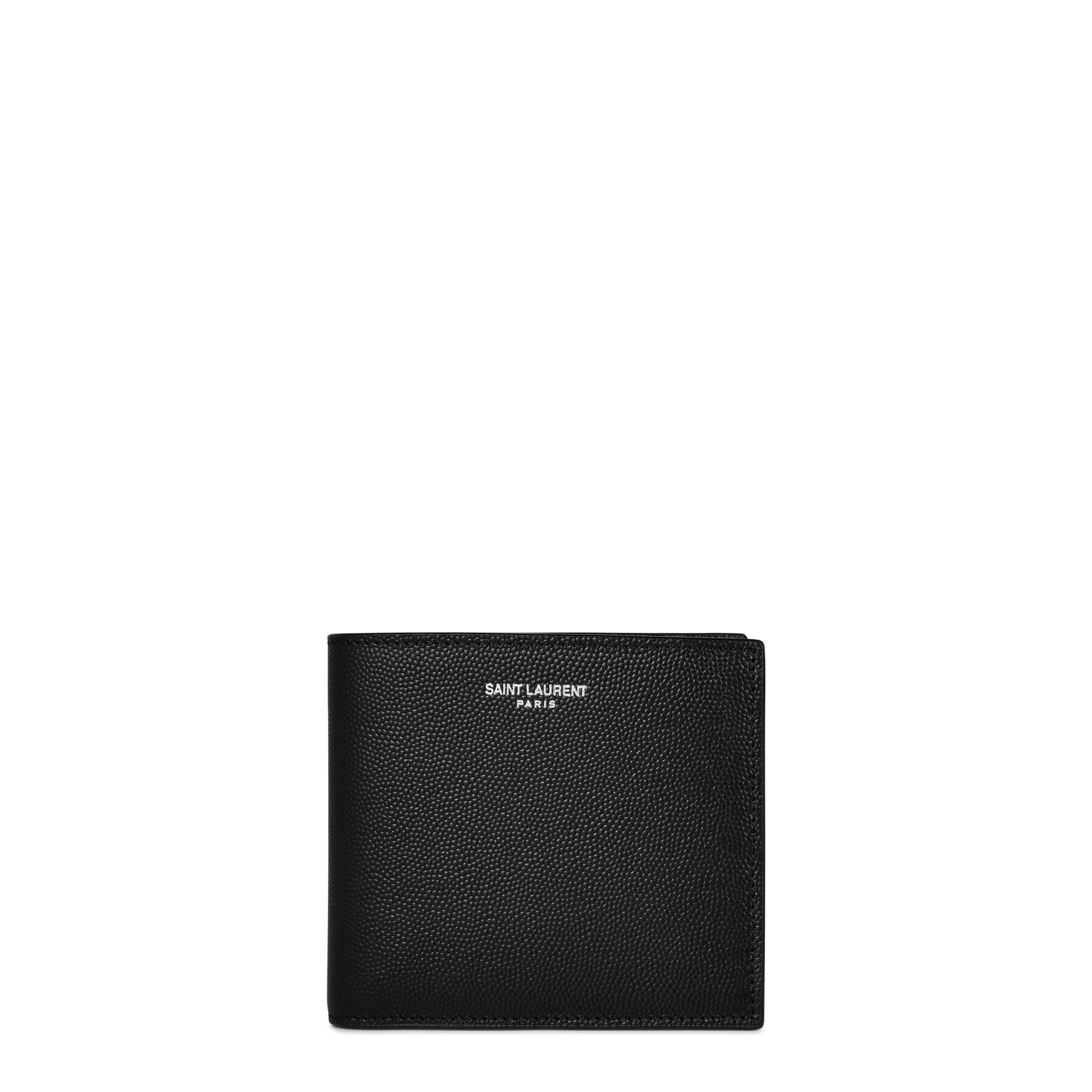 Saint Laurent East/West Grained Leather Wallet - Nero 1000