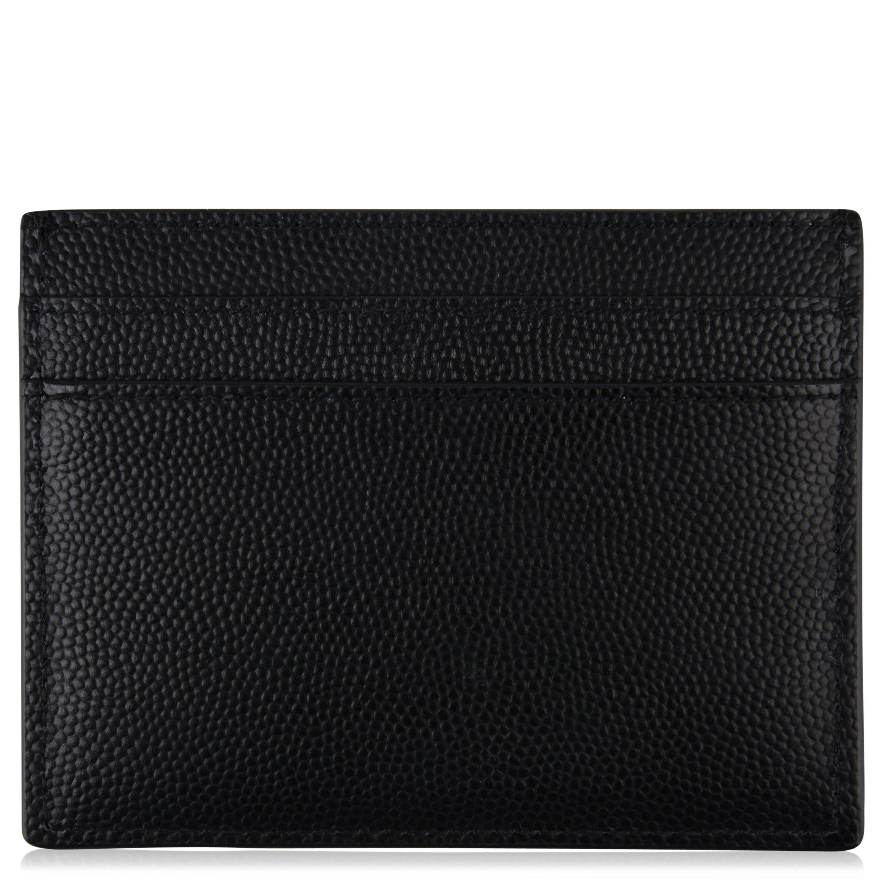 Nero - Saint Laurent - Grained Leather Card Holder - 2
