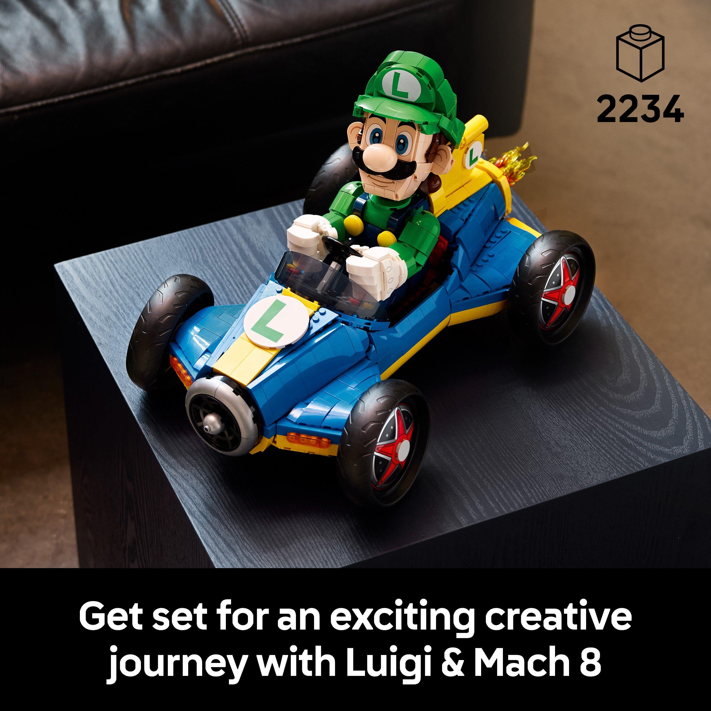 Luigi Kart - LEGO - Super Mario: Mario Kart – Luigi & Mach 8 Set 72050 - 3