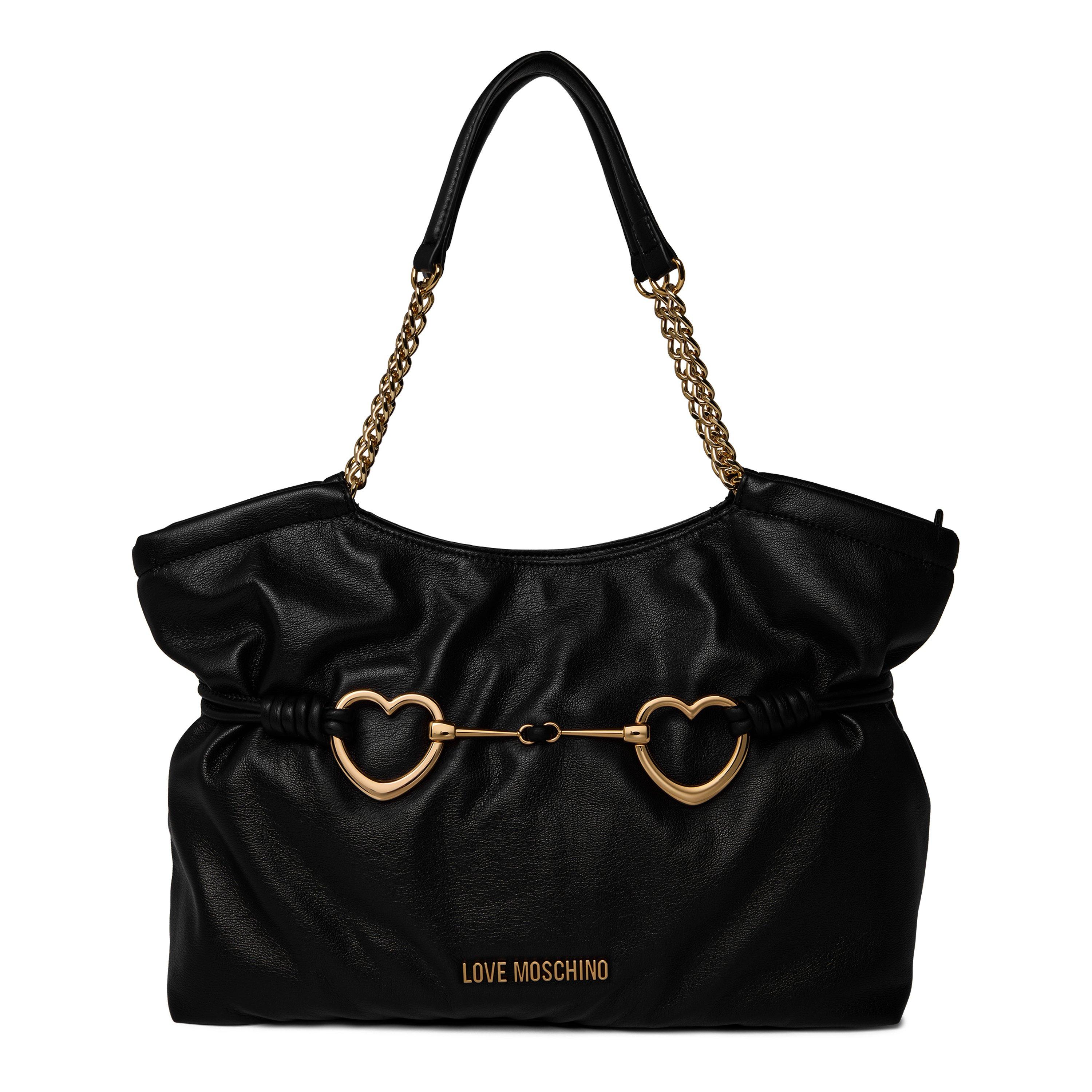 BLACK - Love Moschino - Women's Heartbit Tote Bag - 1