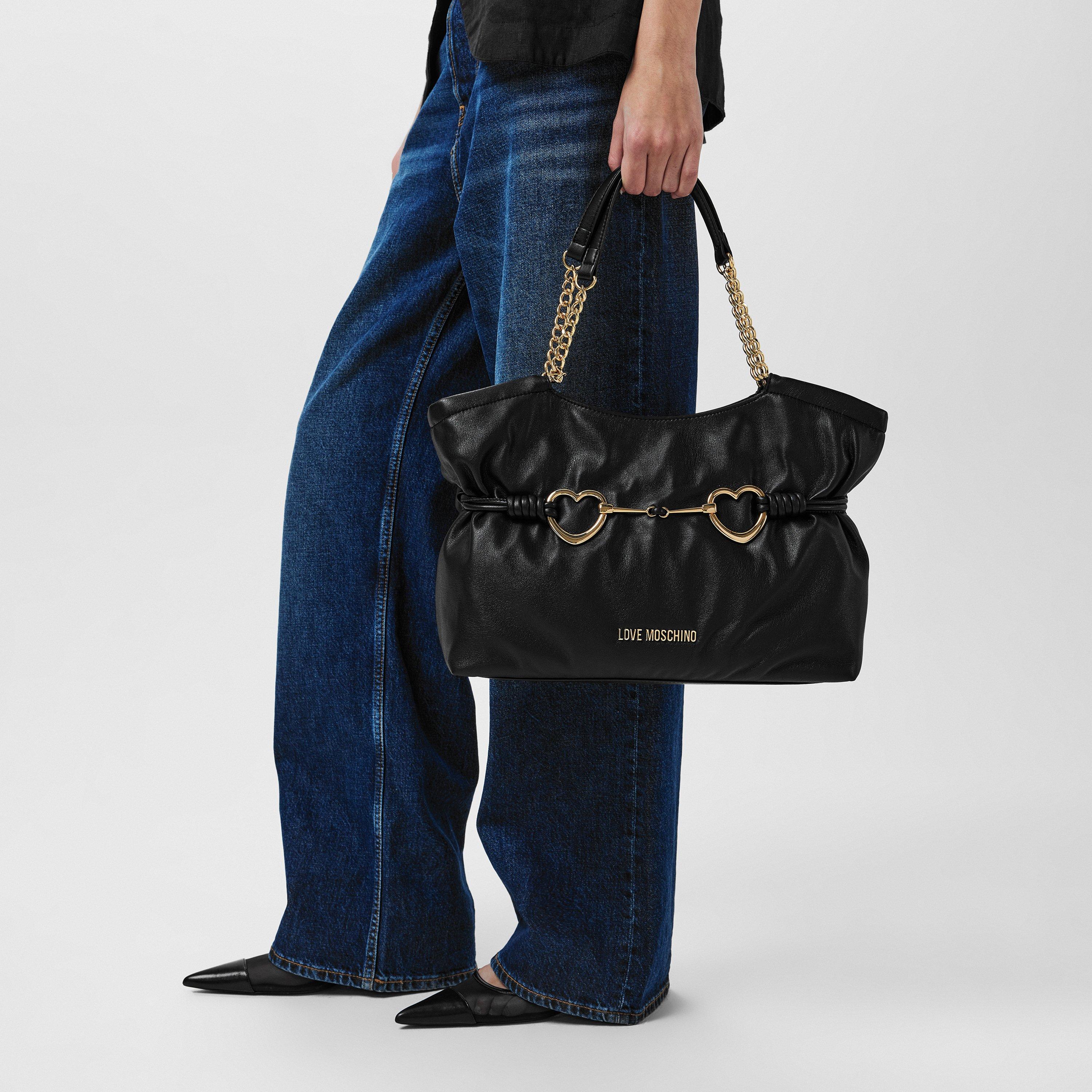 BLACK - Love Moschino - Women's Heartbit Tote Bag - 2