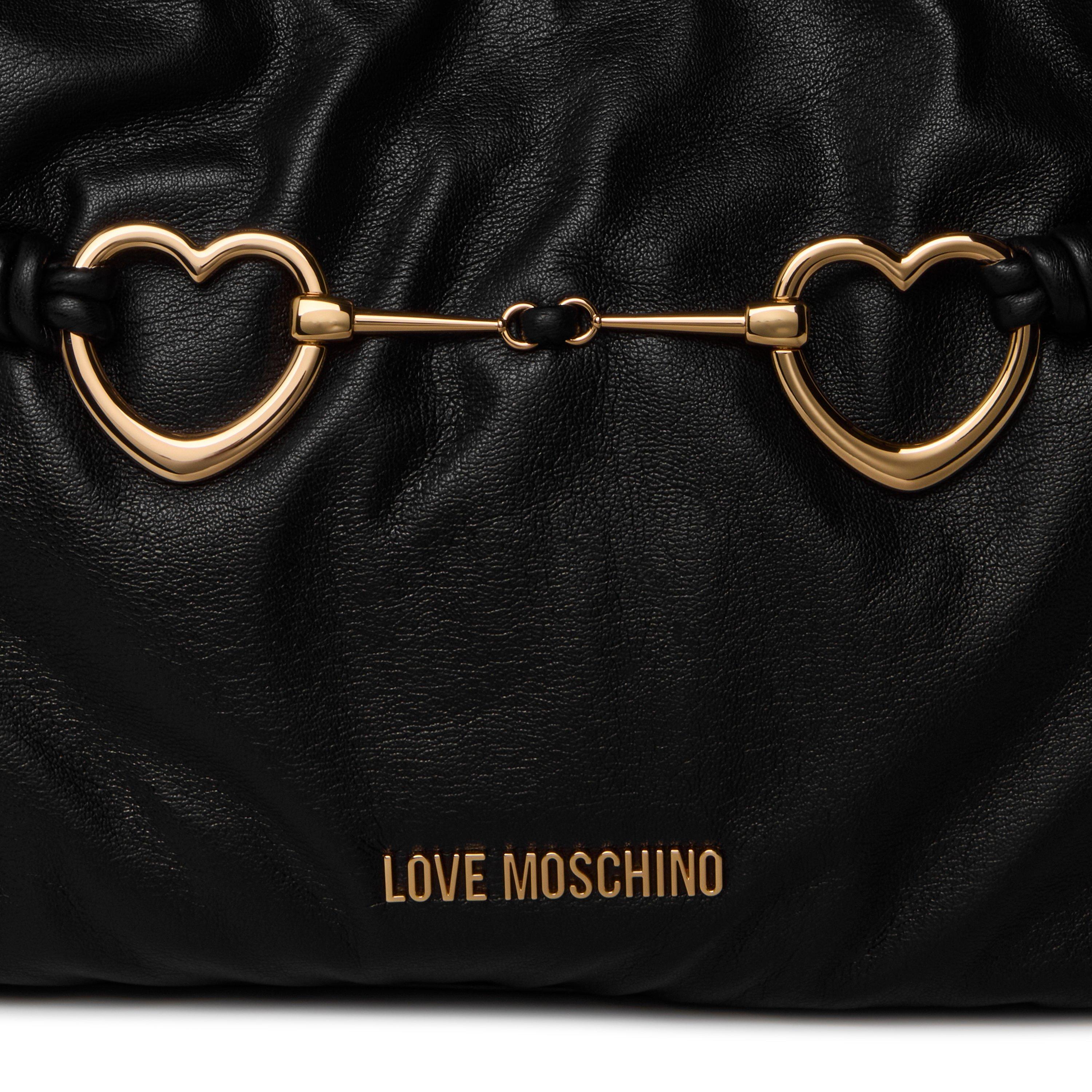 BLACK - Love Moschino - Women's Heartbit Tote Bag - 4