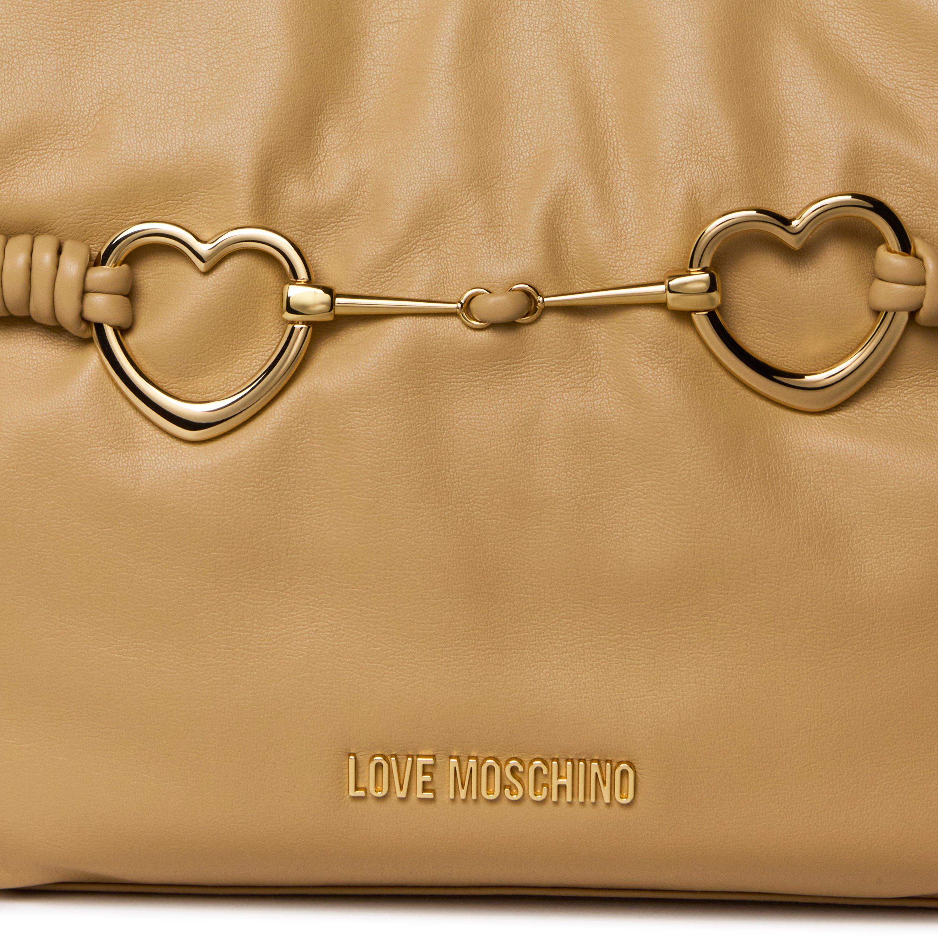 SAND - Love Moschino - Women's Heartbit Tote Bag - 4