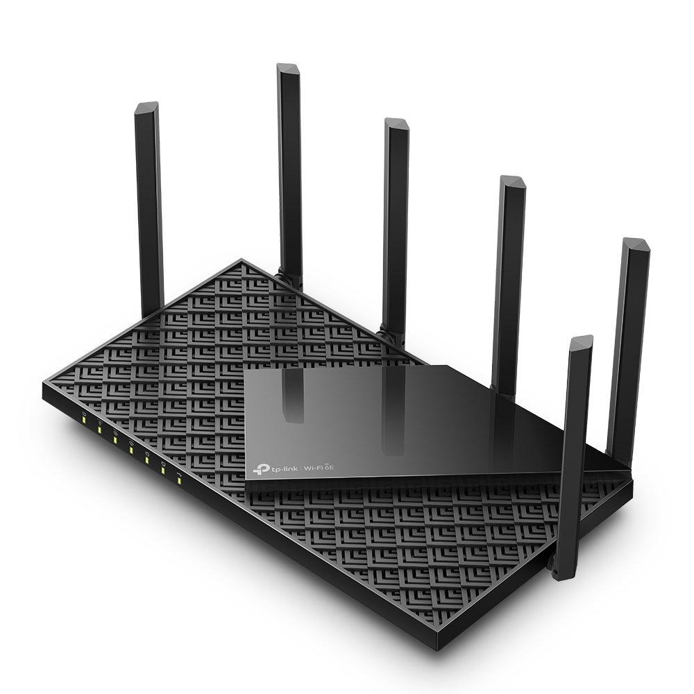 Black - TP-Link - TP-Link Archer AXE75 AXE5400 Tri-Band Gigabit Wi-Fi 6E Router - 1