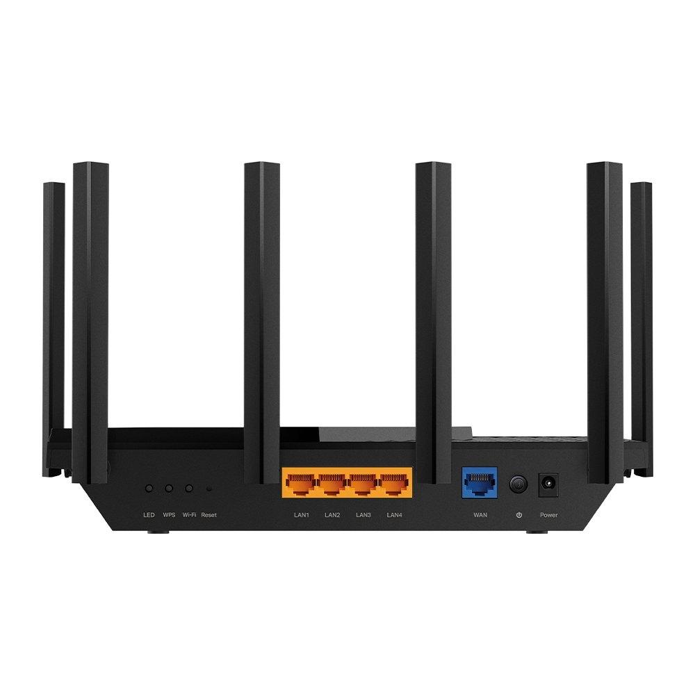 Zwart - TP-Link - Archer AXE75 V1 - wireless router - Wi-Fi 6 - desktop - 3