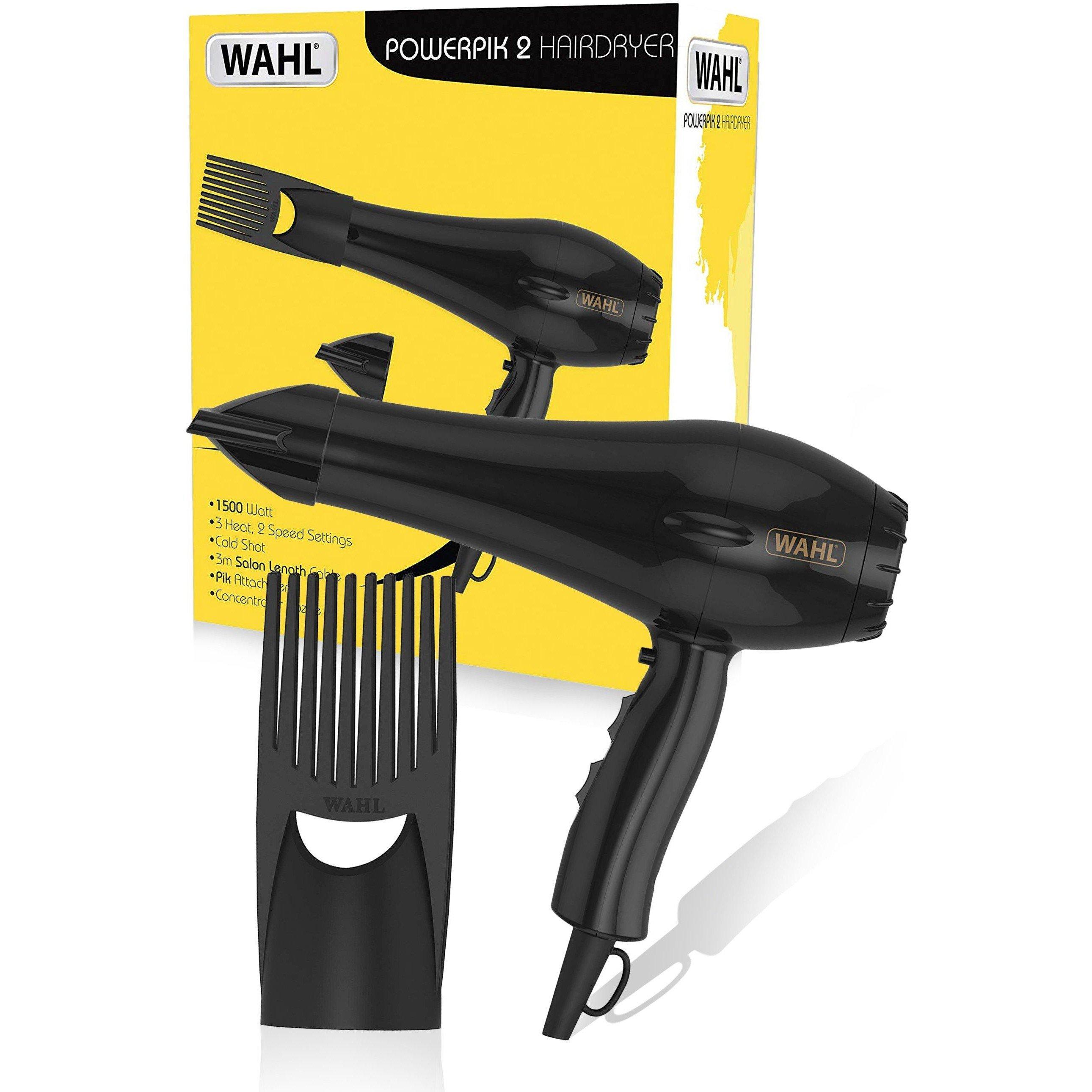 Black - Wahl - Wahl PowerPik 2 Hair Drye
