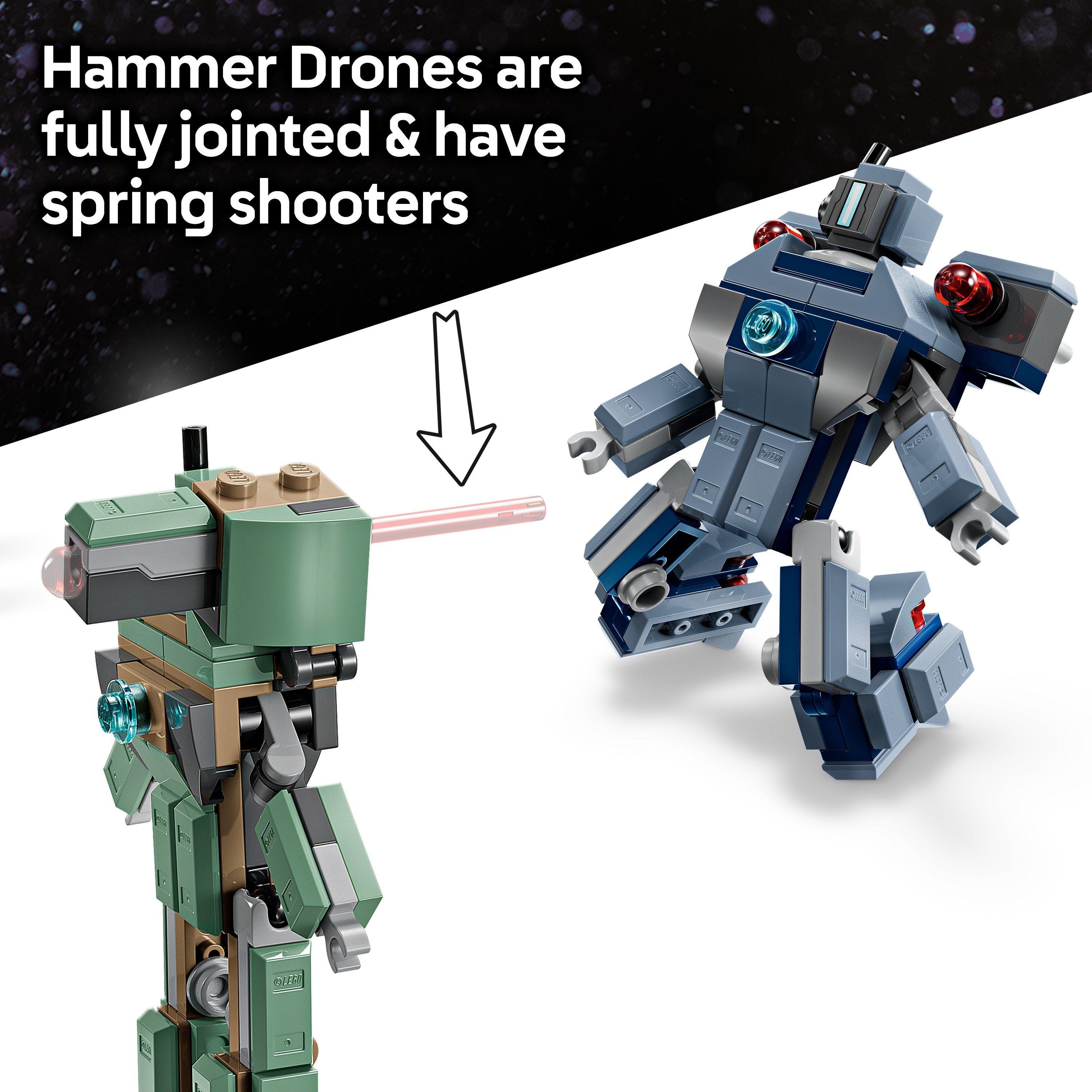 LEGO | LEGO® Marvel 76320 Iron Man & War Machine vs. Hammer Drones ...