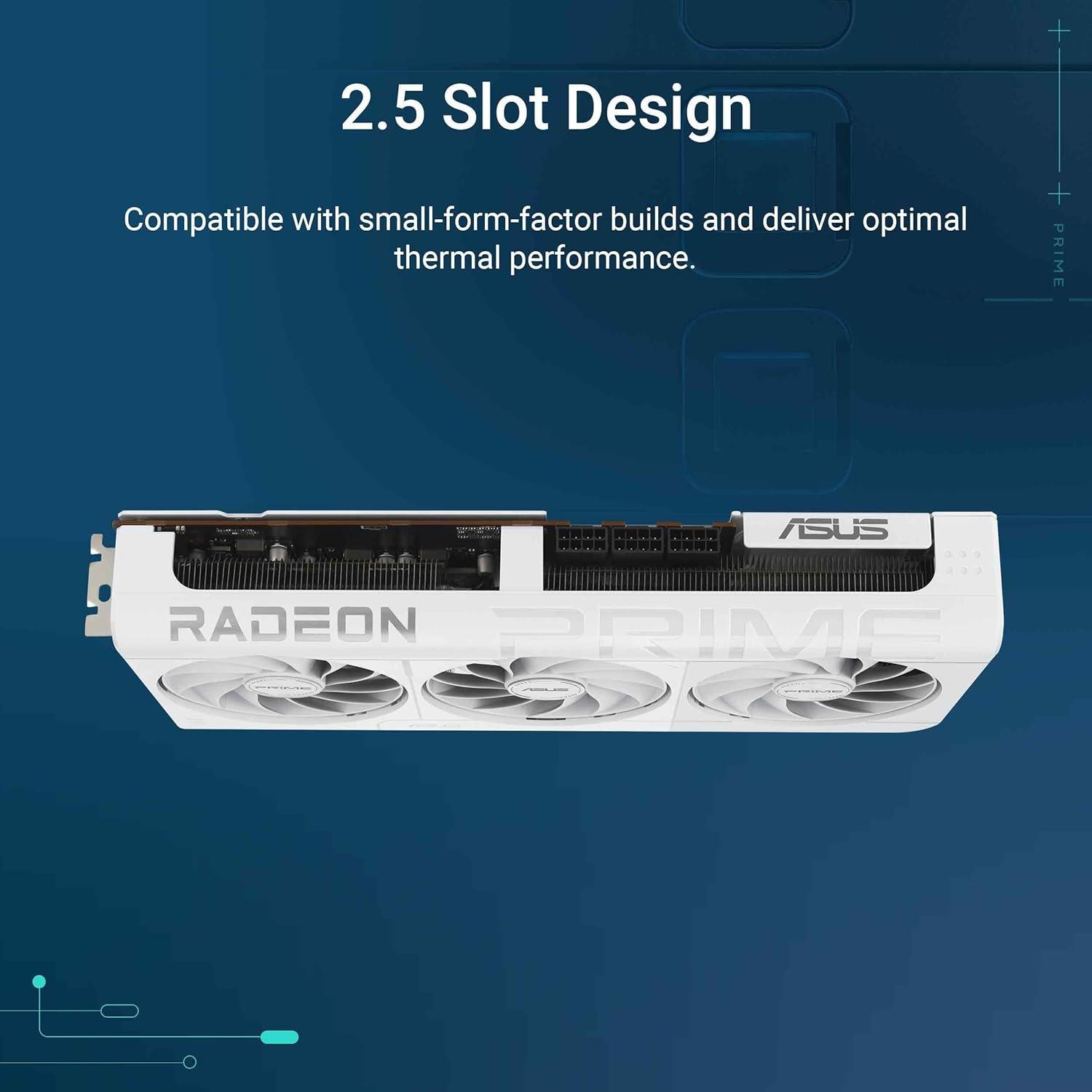 Black - ASUS - ASUS Prime Radeon RX 9070 XT White OC Edition 16GB GDDR6 Gaming Graphics Card - 2