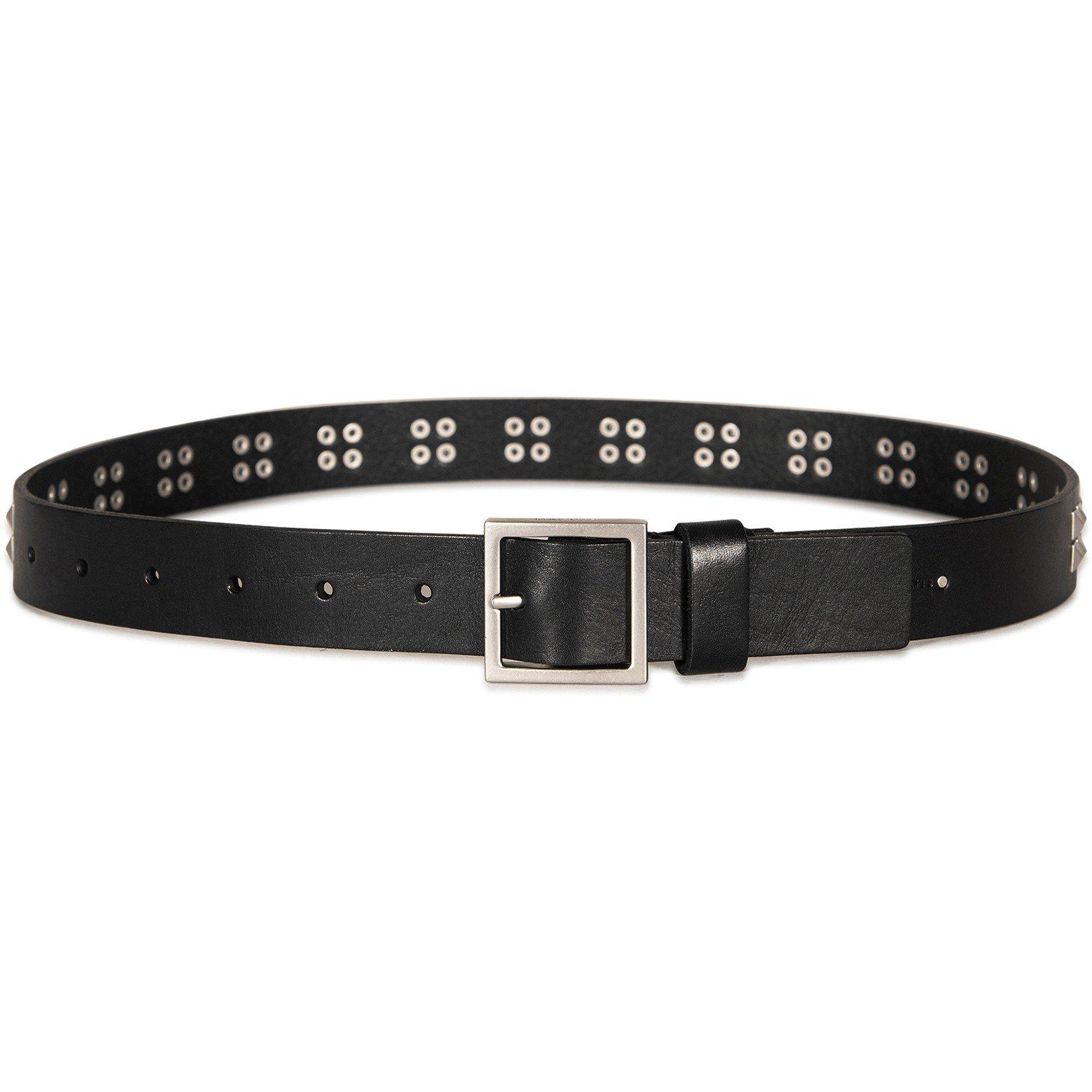 Black Antique - AllSaints - ALL SAINTS 30MM PYRAMID STUD BELT - 2