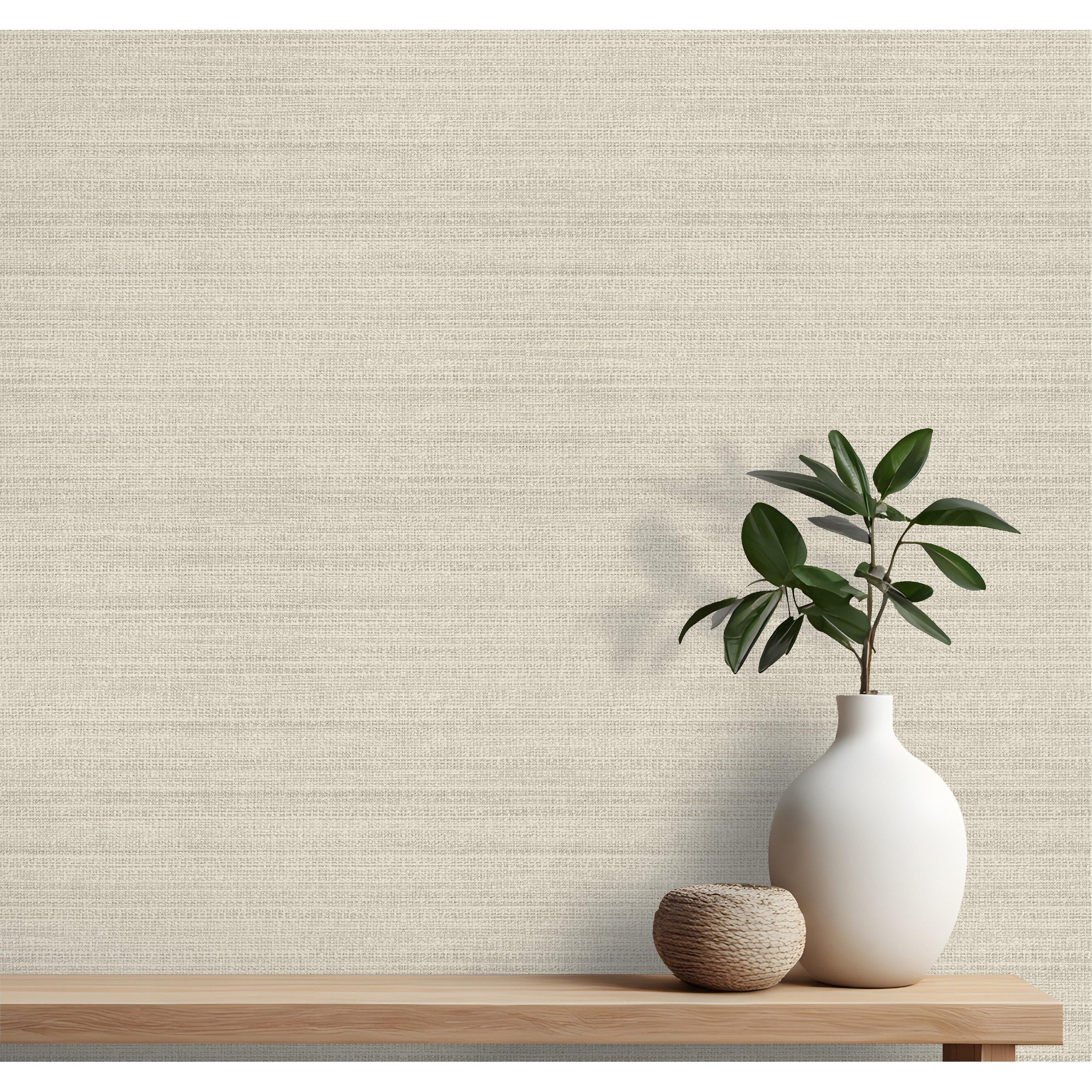 Neutral - Arthouse - Raffia Texture Neutral Wallpaper - 4
