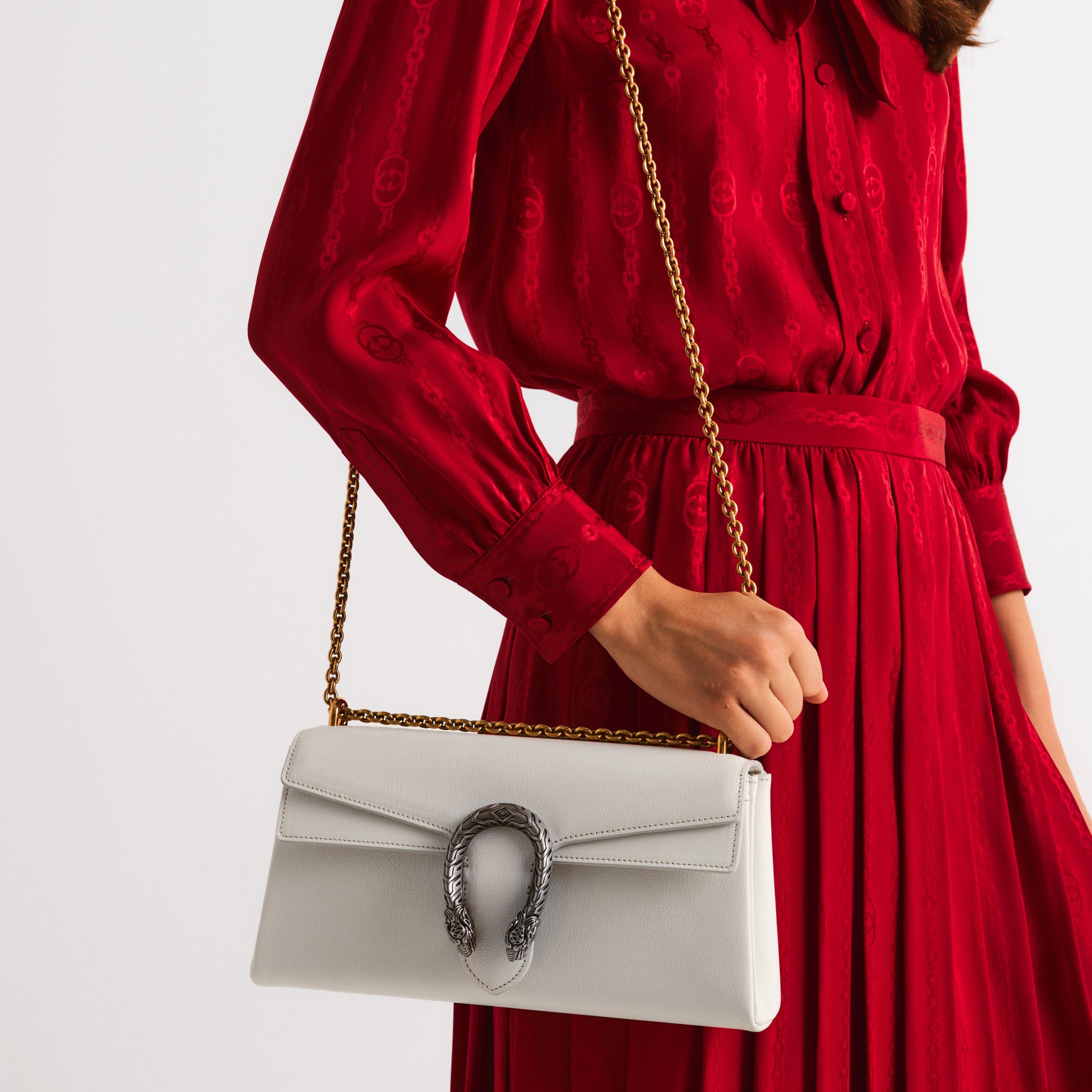 White Bamboo - Gucci - Women's Dionysus Leather Shoulder Bag - 3