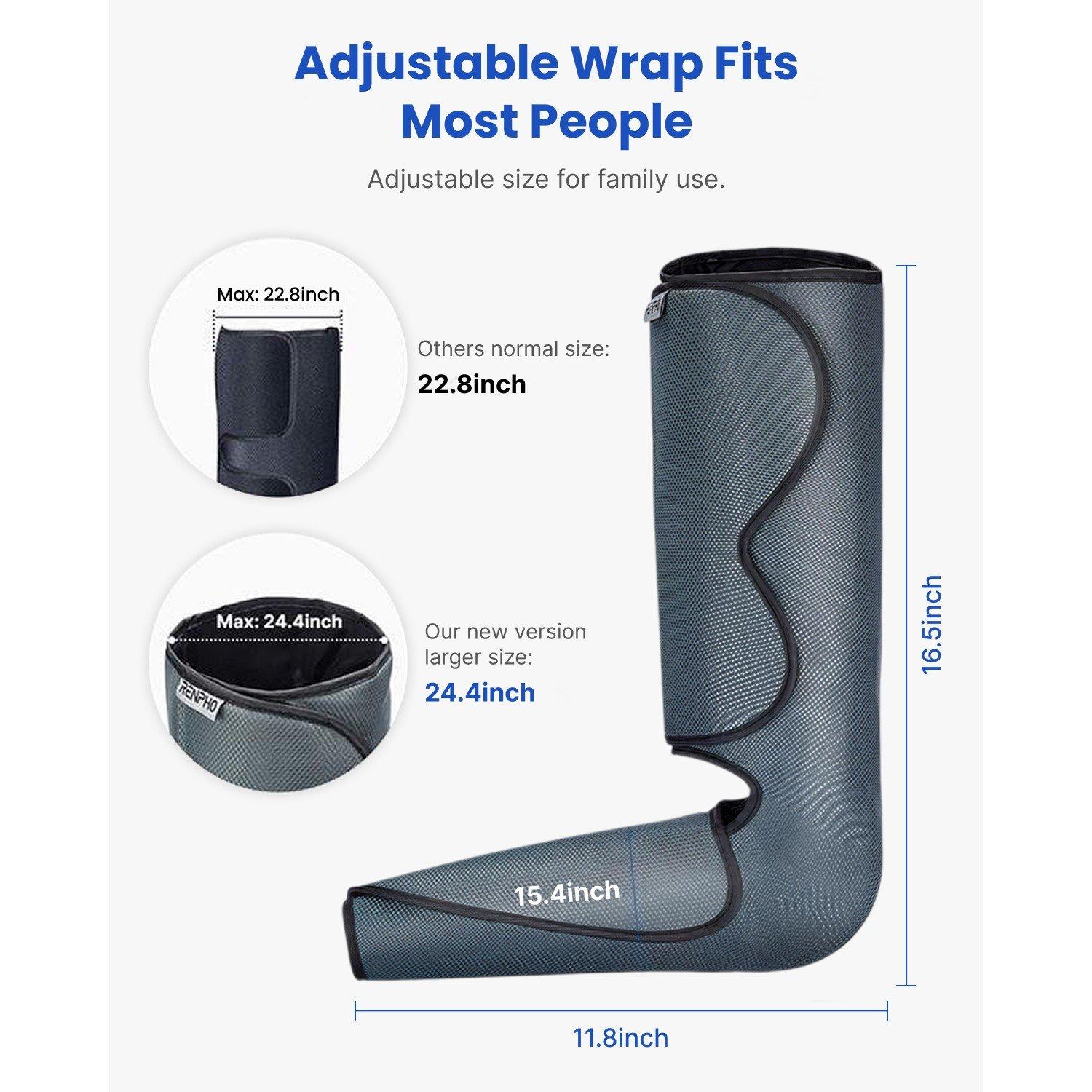 Grey - Renpho - Renpho Thermal Calf & Foot Air Recovery with Heat - 3