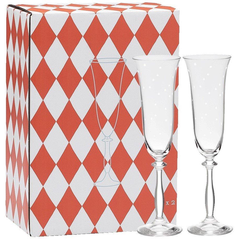 Anna Nina  Anna Champagne Flute Set Of 2 Starry Eve