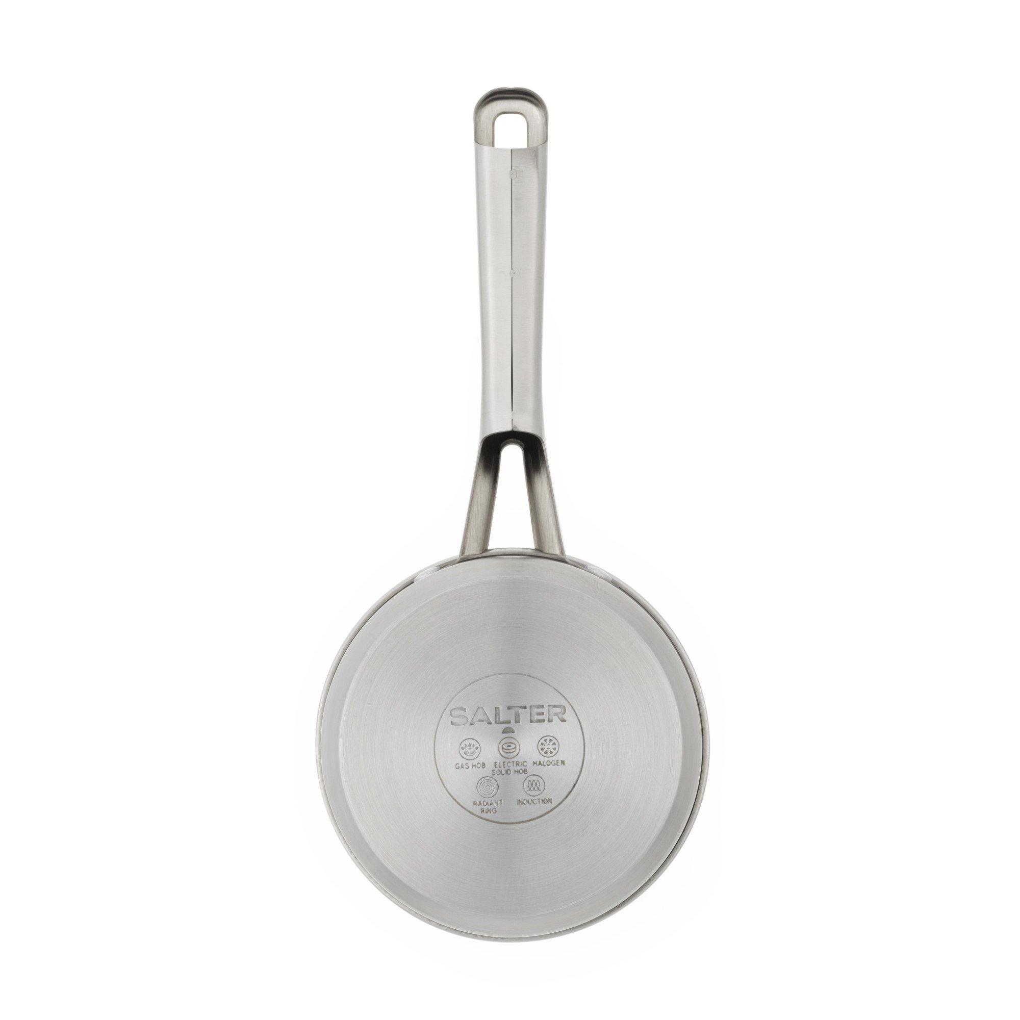 Silver - Salter - Signature 6 Piece Stainless Steel Pan Set - 6