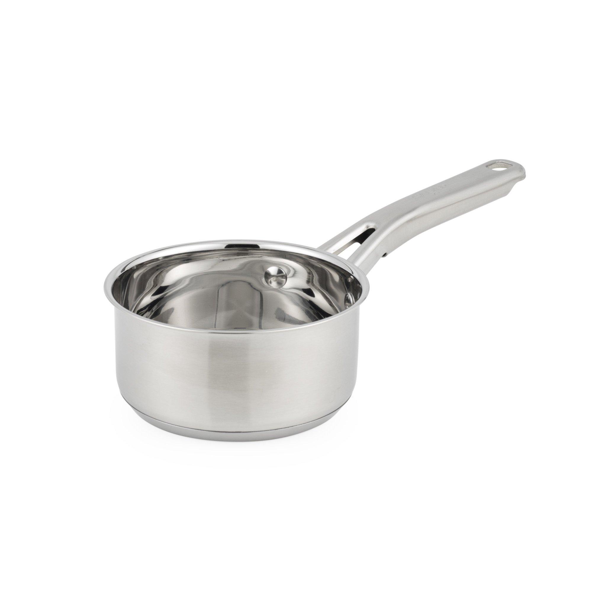 Silver - Salter - Signature 6 Piece Stainless Steel Pan Set - 8