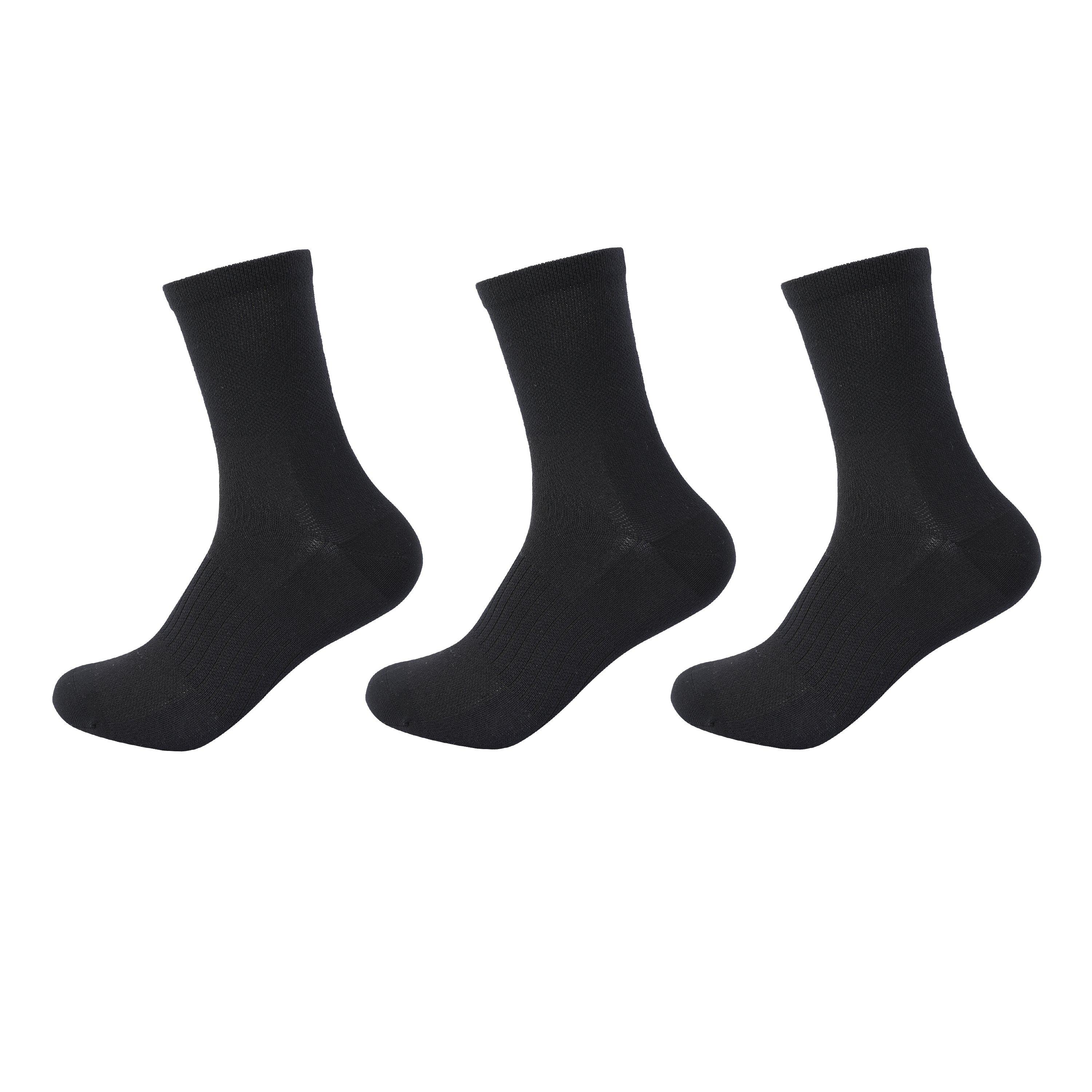 Black - Pinnacle - Coolmax 3Pack Cycling Socks - 1