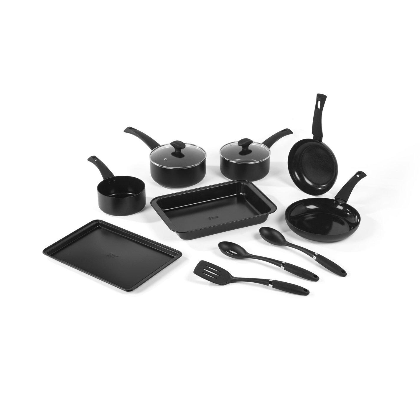Black - Russell Hobbs - 10 Piece Saucepan Set - 1