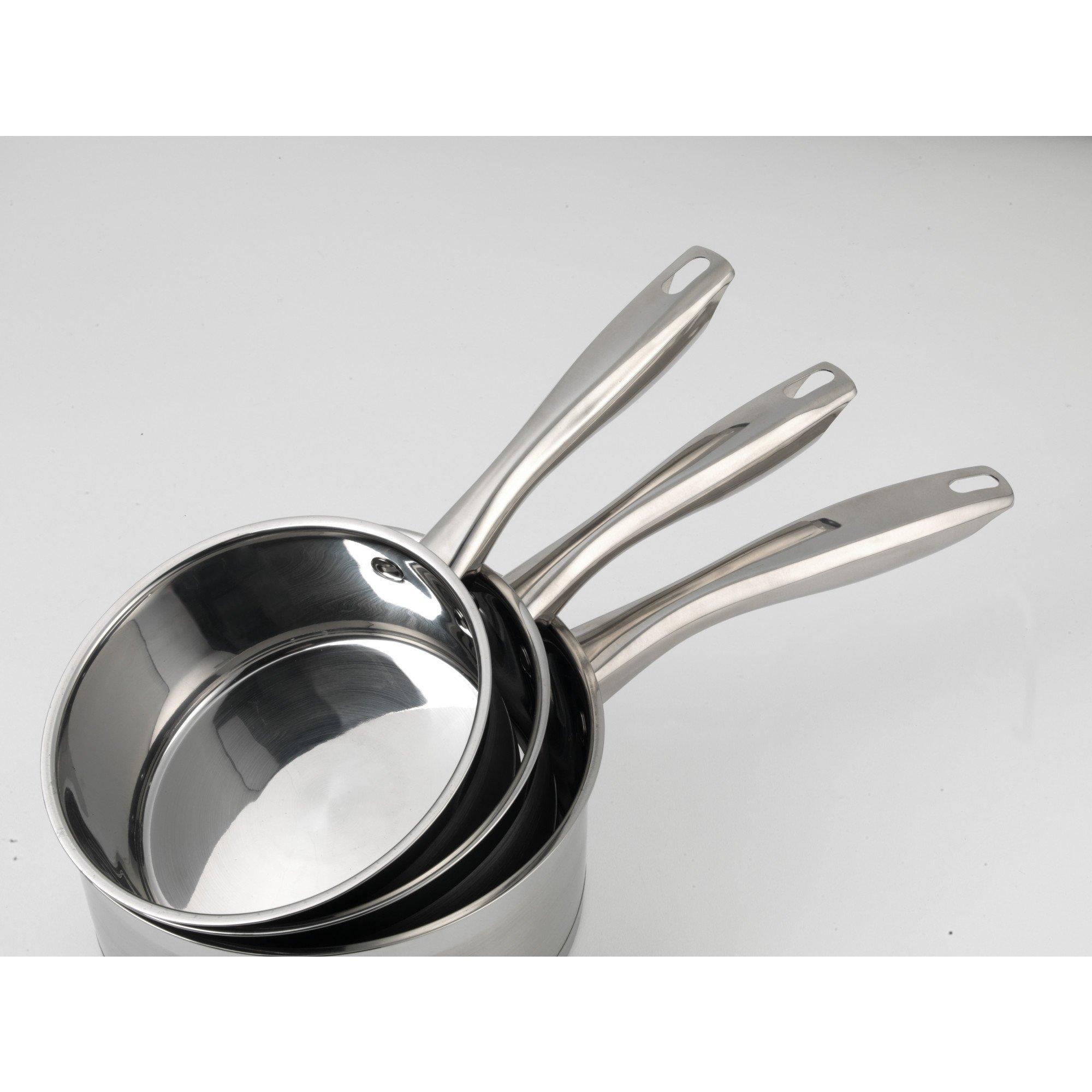 Silver - Salter - Timeless Collection Stainless Steel 5 Piece Pan Set - 3