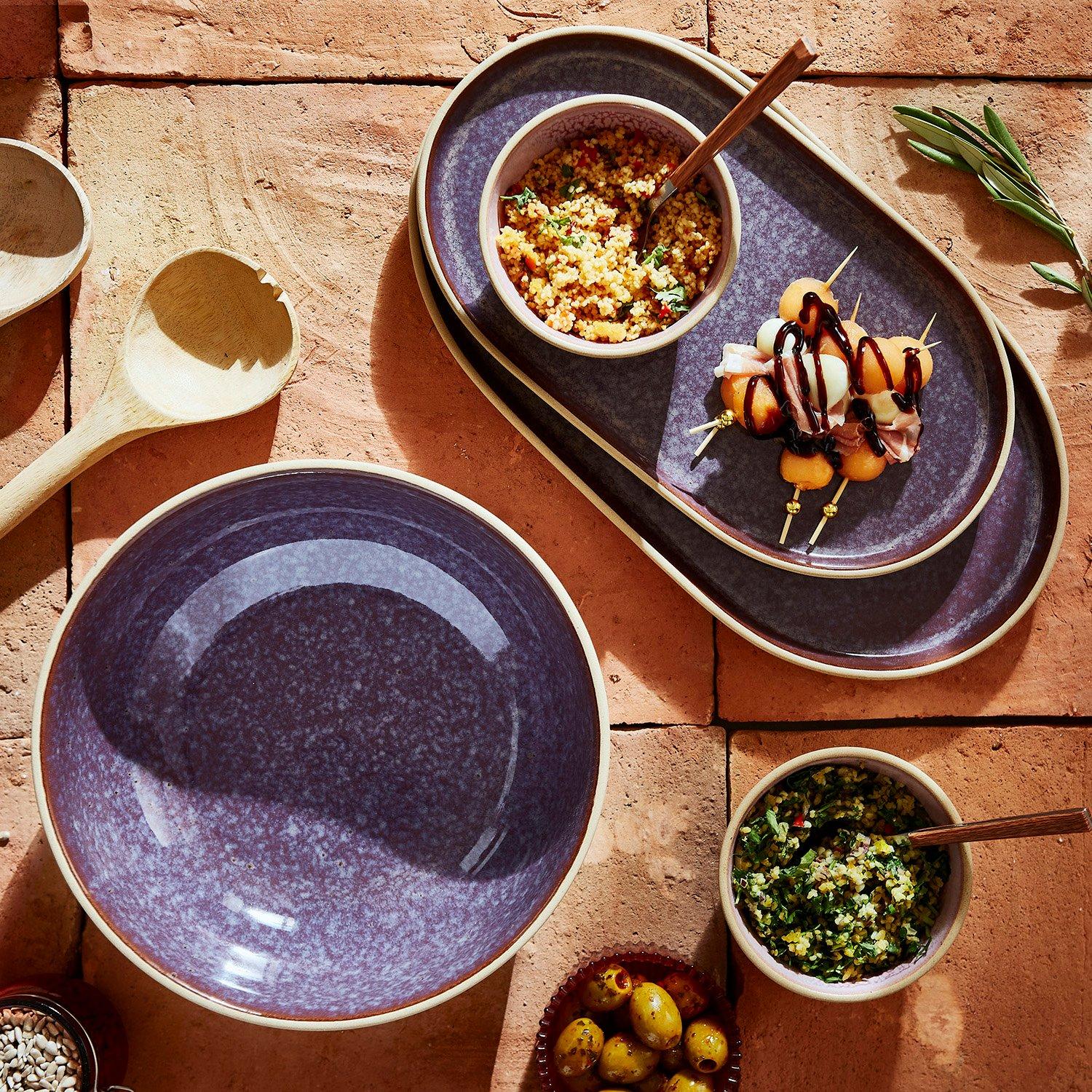 Amethyst - Portmeirion - Mineral Medium Serving Bowl Amethyst - 8