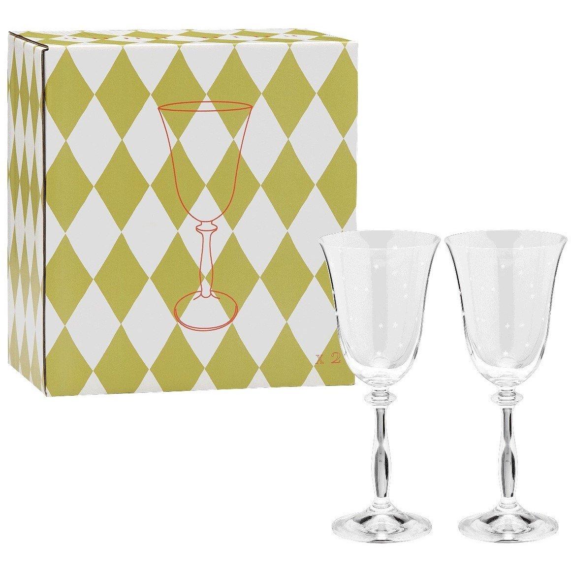 Anna Nina  Anna Wine Glass Set Of 2 Starry Eve