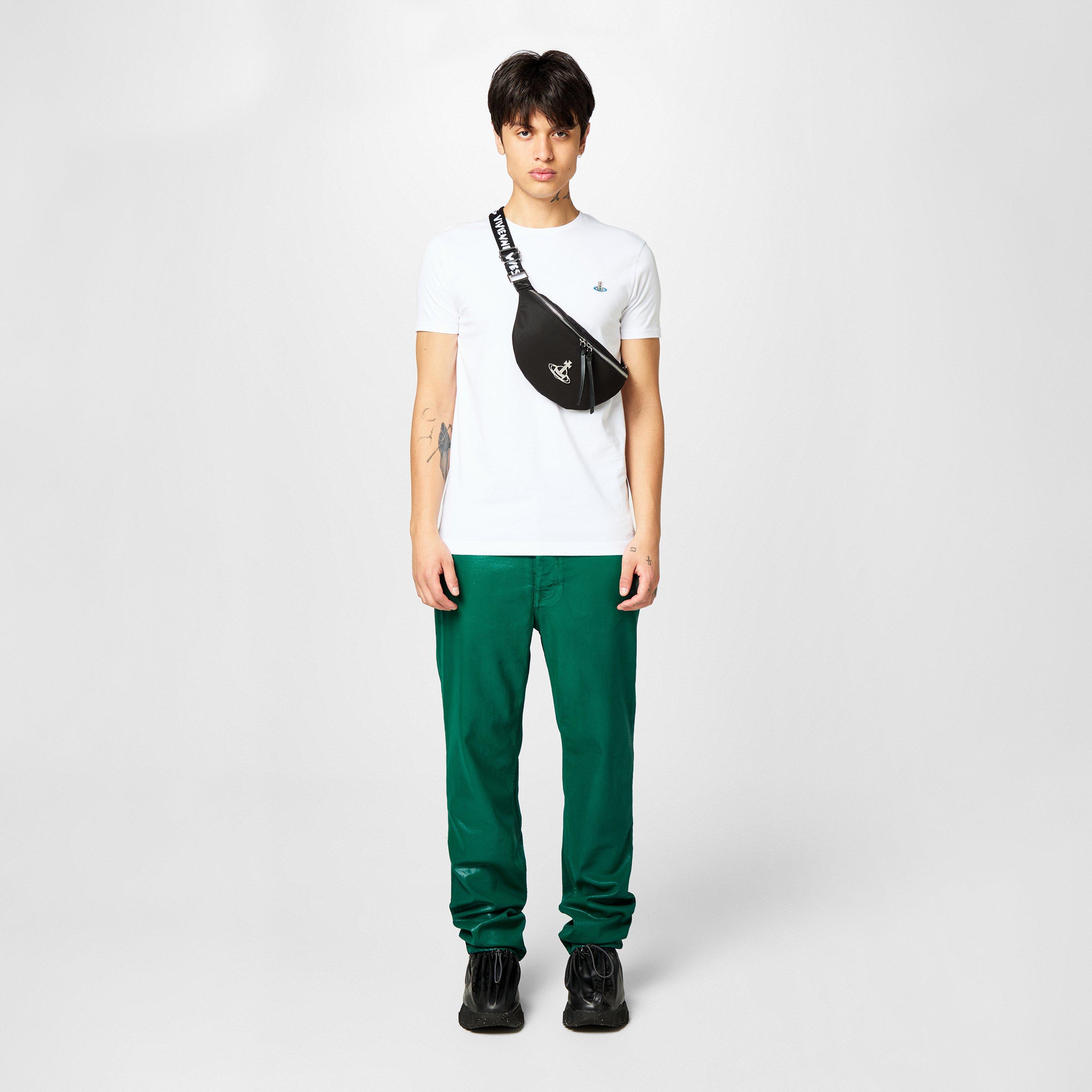 Black - Vivienne Westwood - Men's Logo Cotton Tape Bum Bag - 5