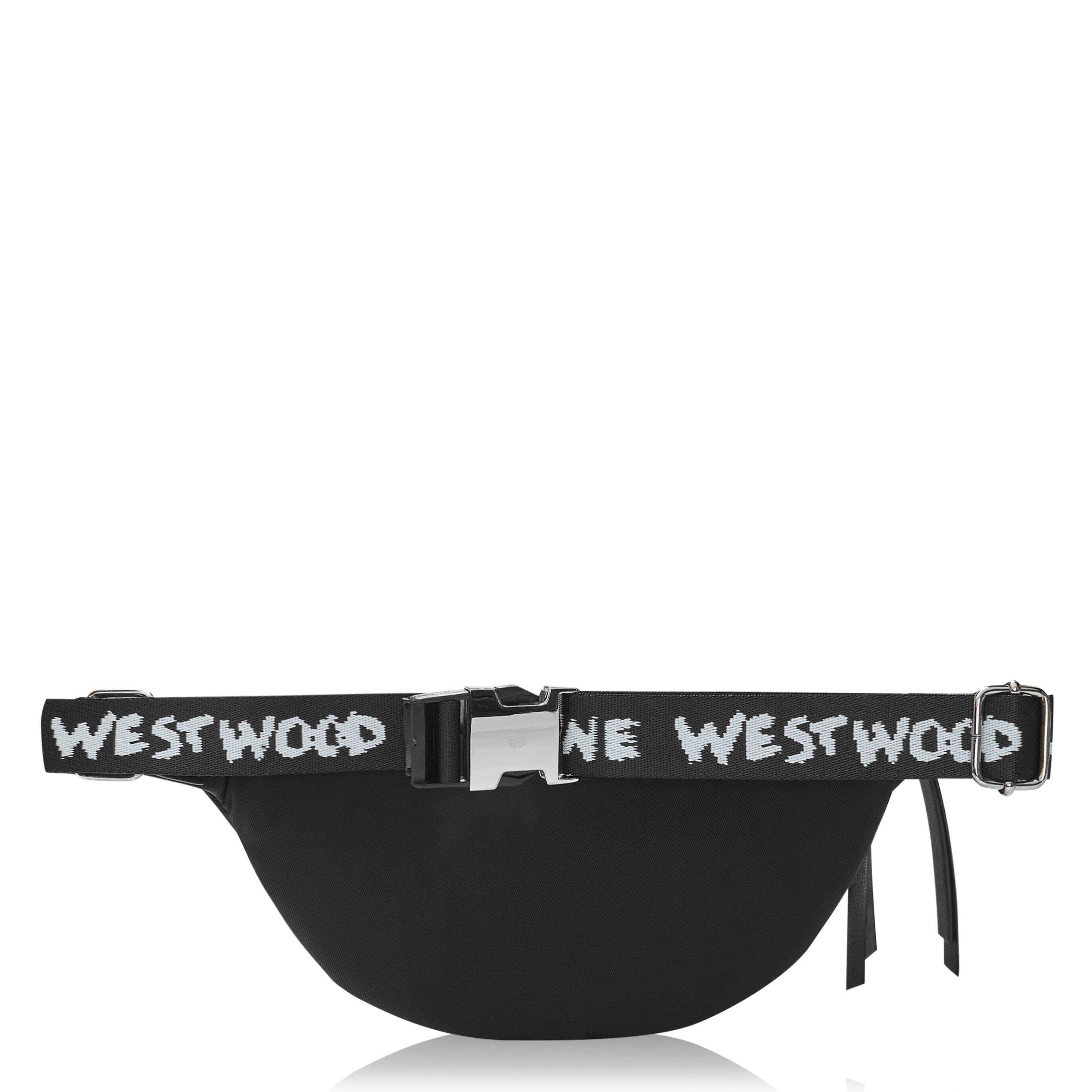 Black - Vivienne Westwood - Men's Logo Cotton Tape Bum Bag - 3