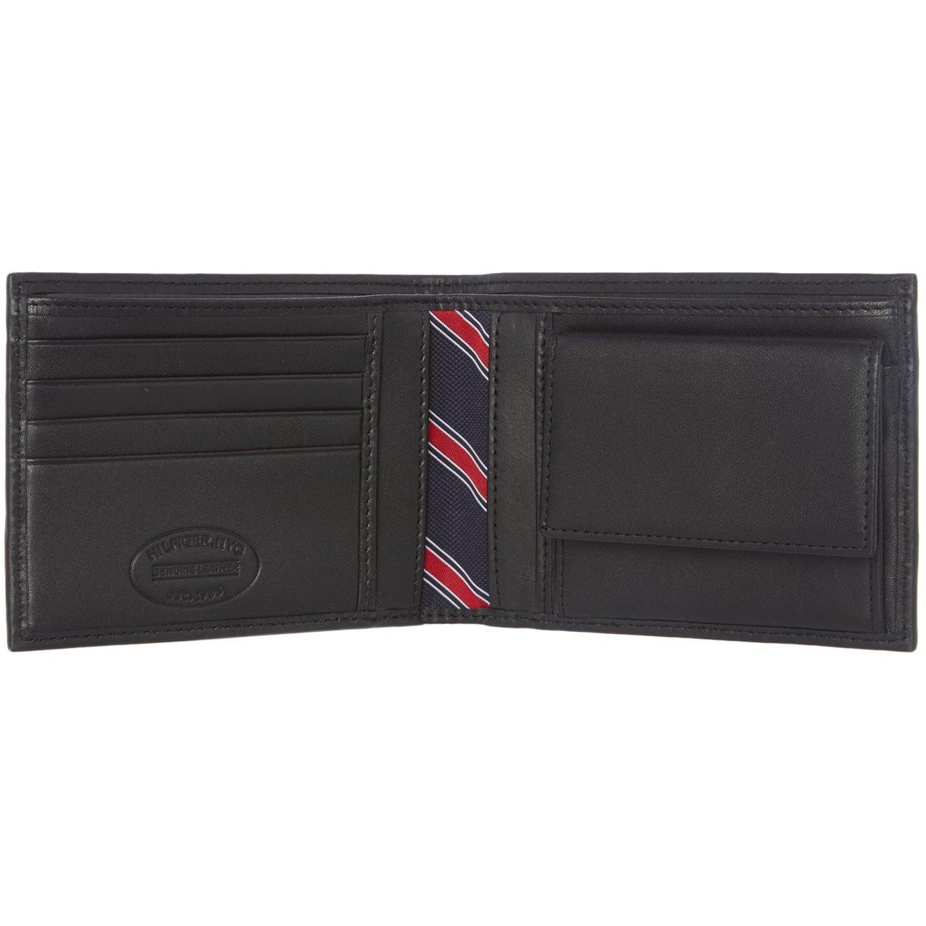 Schwarz - Tommy Hilfiger - Eton Bifold Coin Pocket Leather Wallet - 2