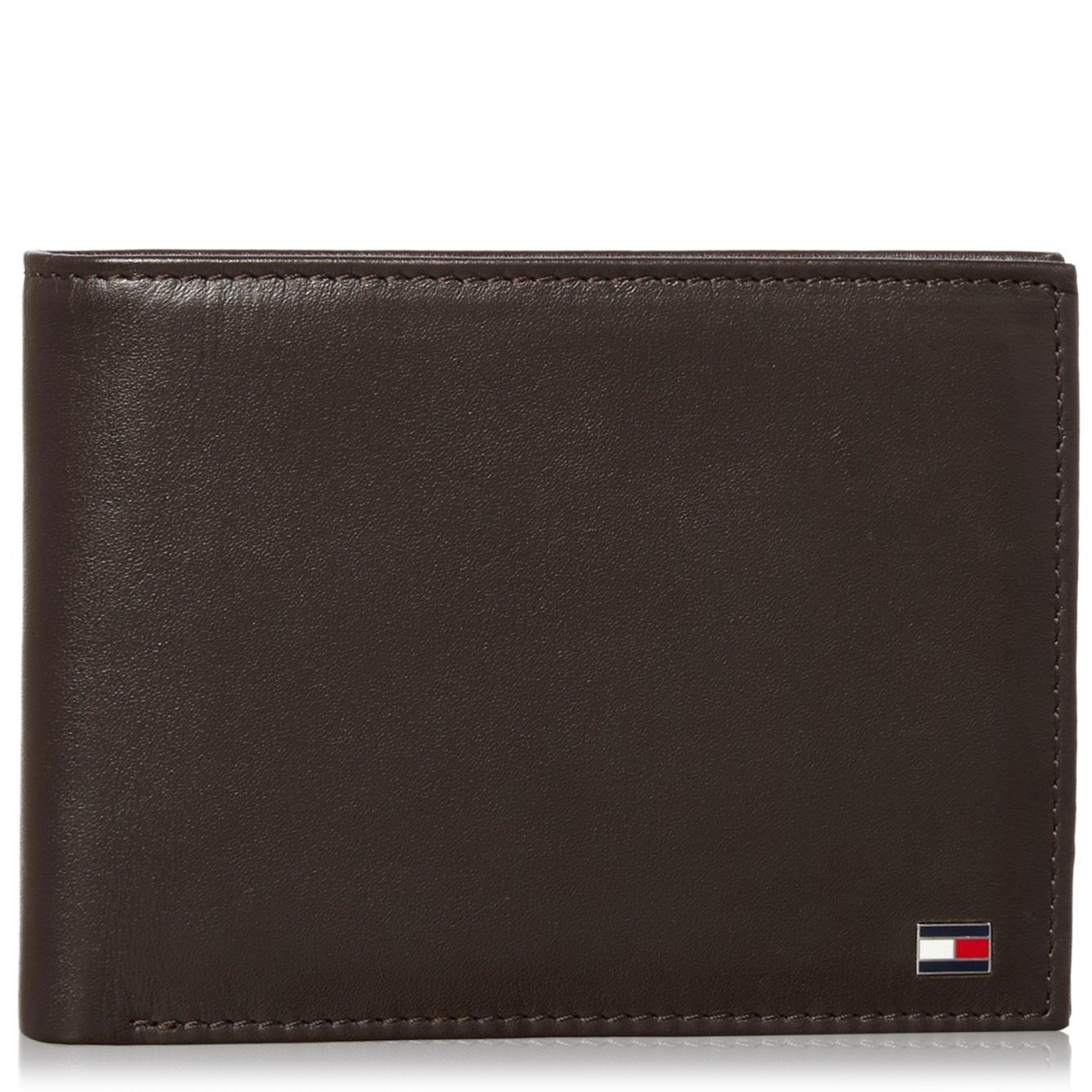 Tommy Hilfiger Eton Bifold Coin Pocket Leather Wallet - Brown