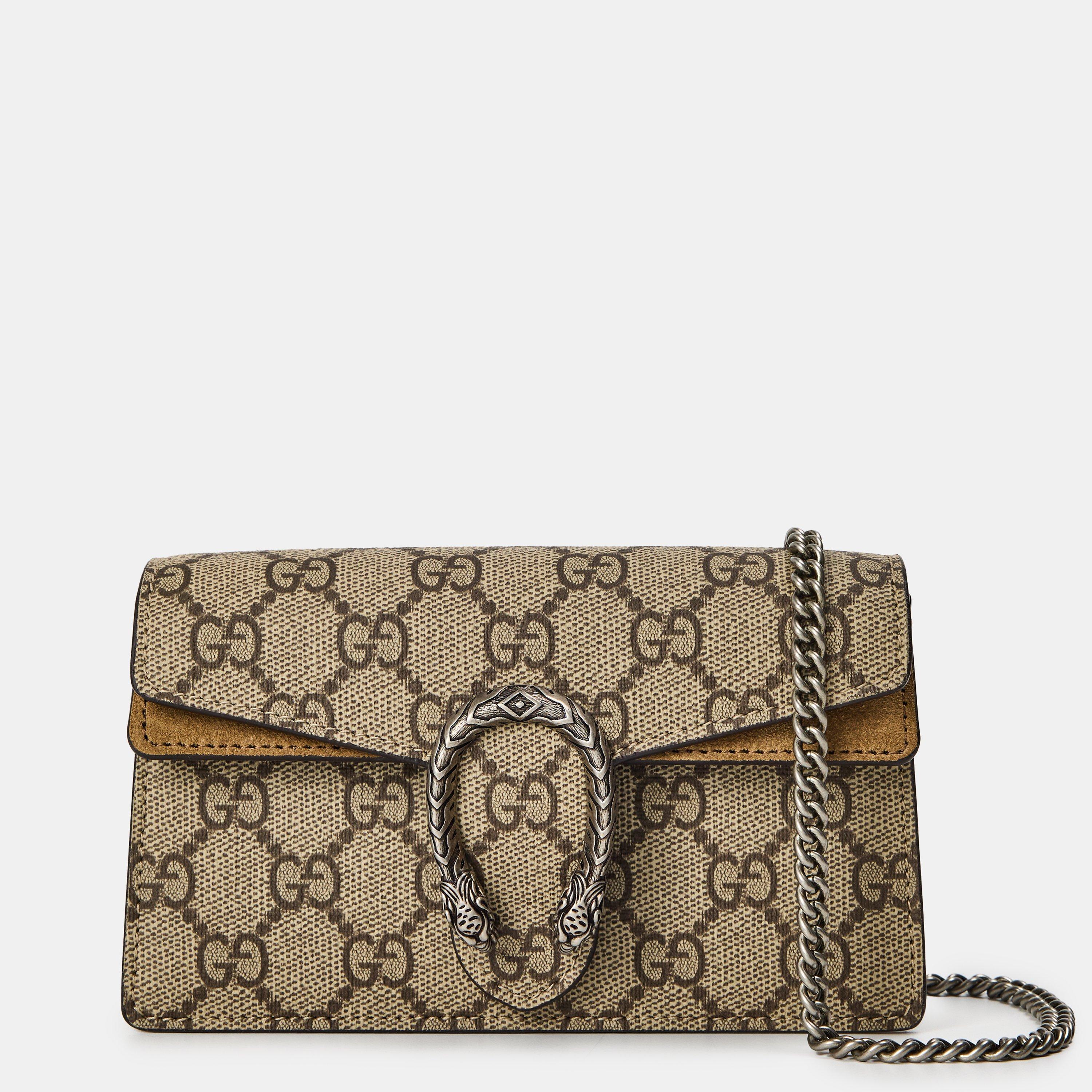 Gucci Dionysus GG Supreme Super Mini Bag - Beige