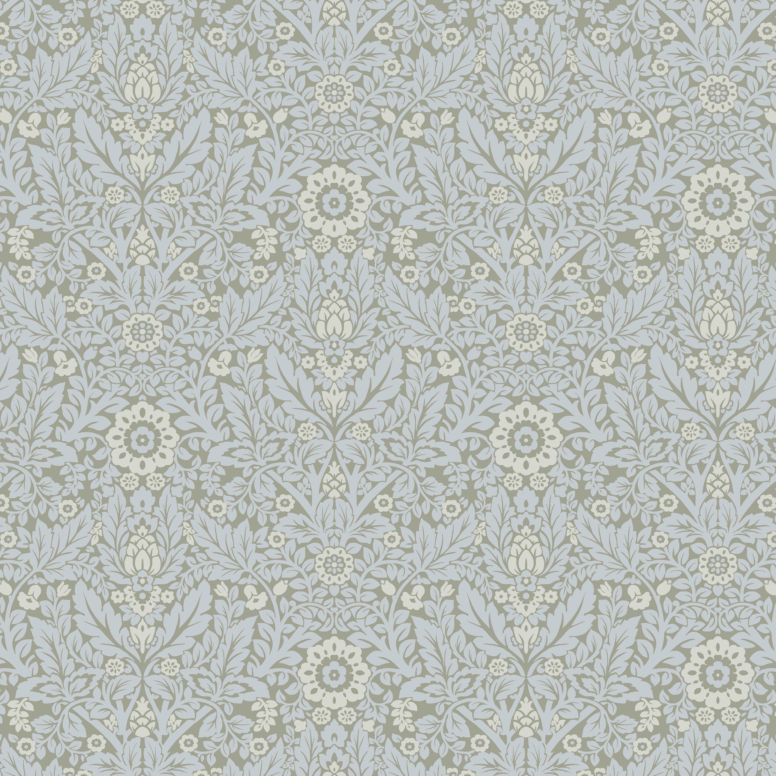 Stone Grey - Laura Ashley - Delamore Stone Grey Wallpaper - 2