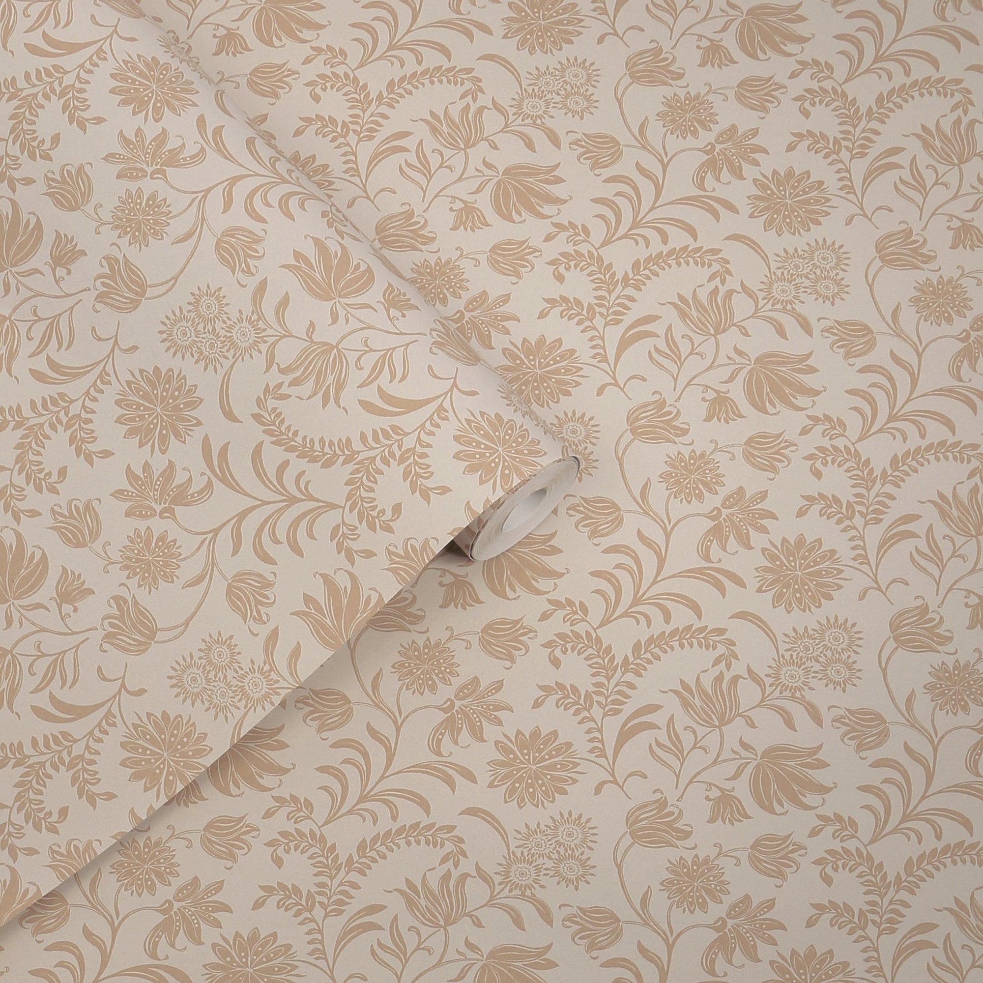 Caramel - Laura Ashley - Hemingway Caramel Wallpaper - 3