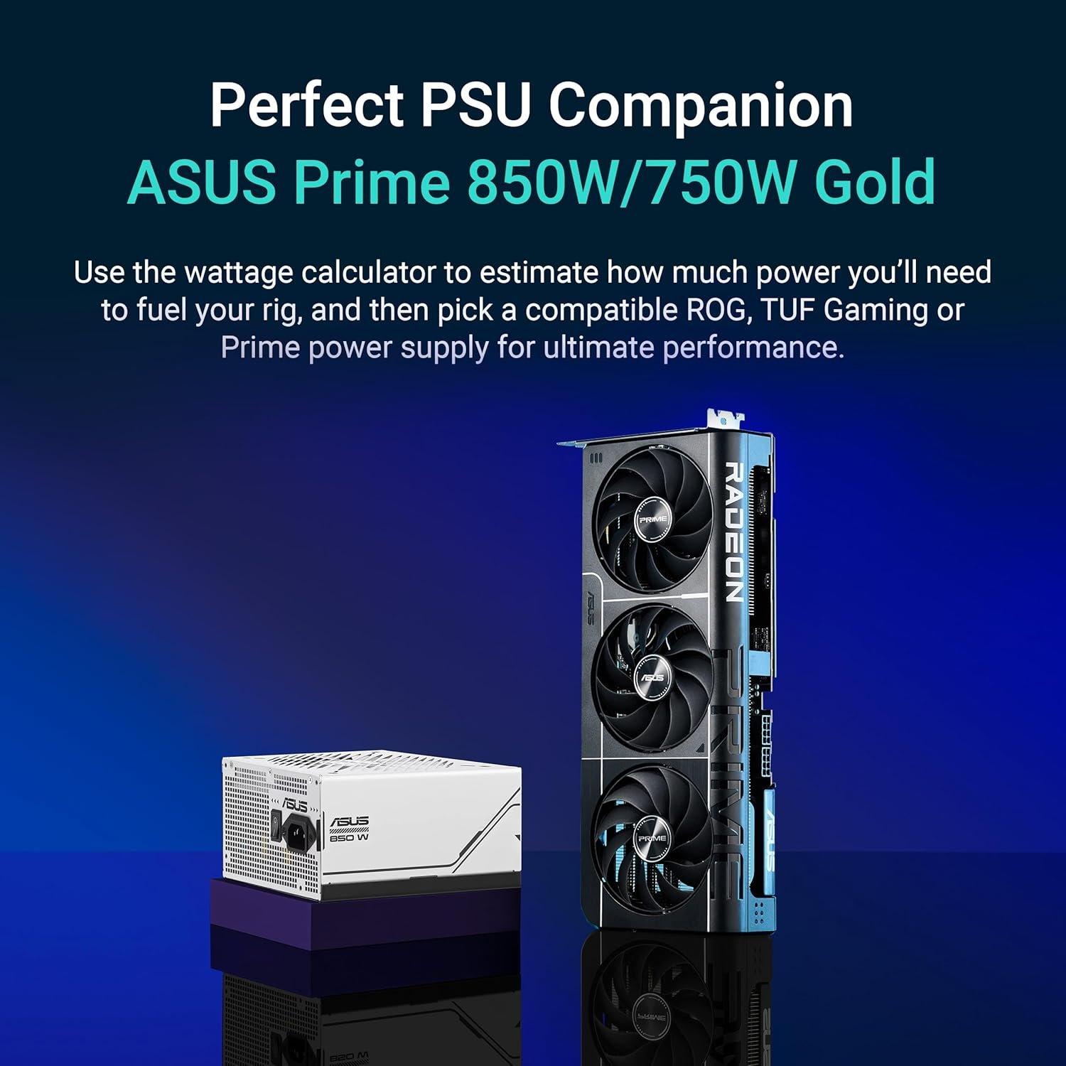 Black - ASUS - ASUS Prime Radeon RX 9070 OC Edition 16GB GDDR6 EVO Gaming Graphics Card - 6