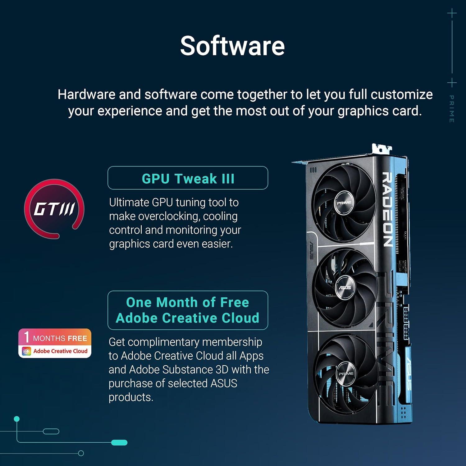 Black - ASUS - ASUS Prime Radeon RX 9070 OC Edition 16GB GDDR6 EVO Gaming Graphics Card - 7