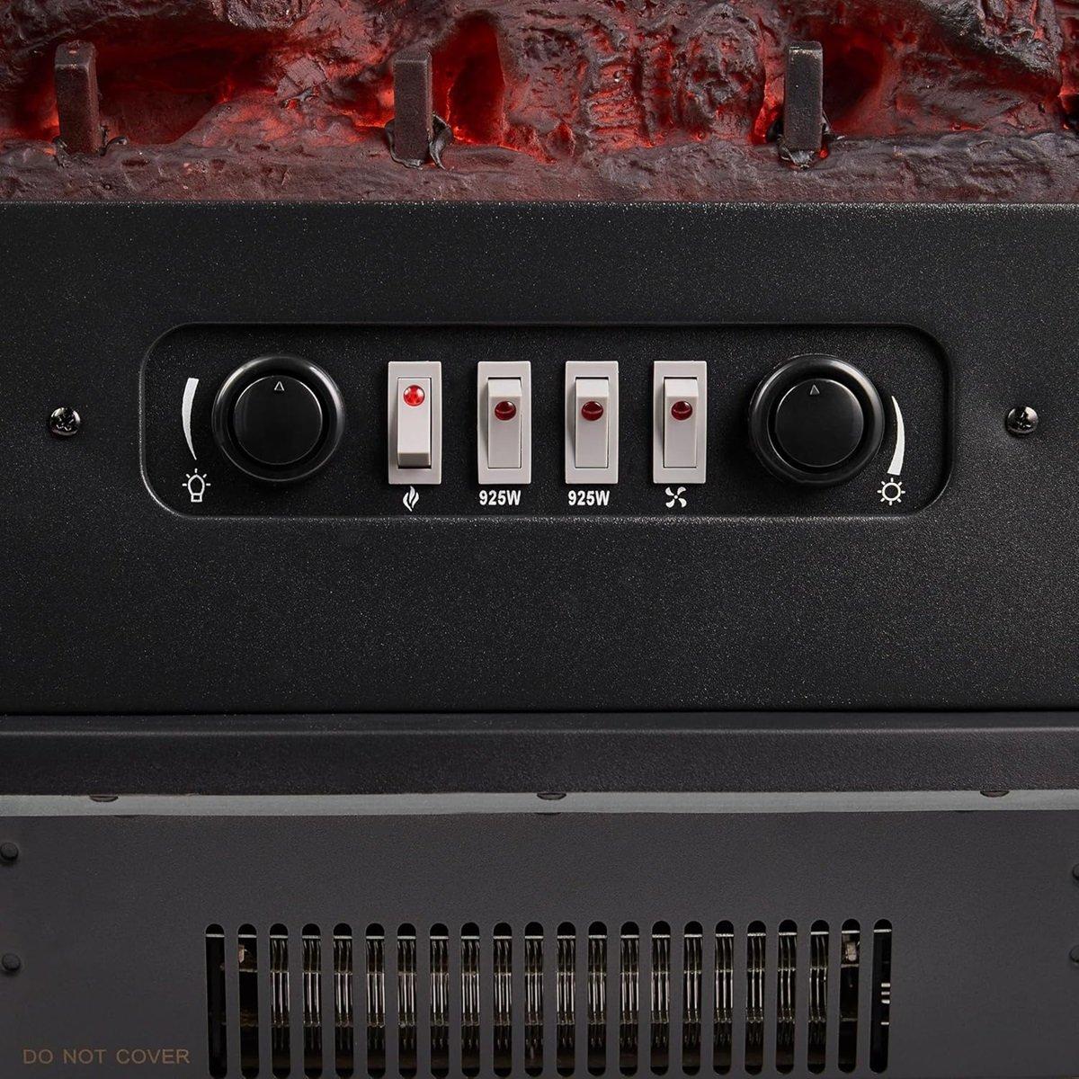 Black - VonHaus - 1850W Large Black Stove Heater - 9