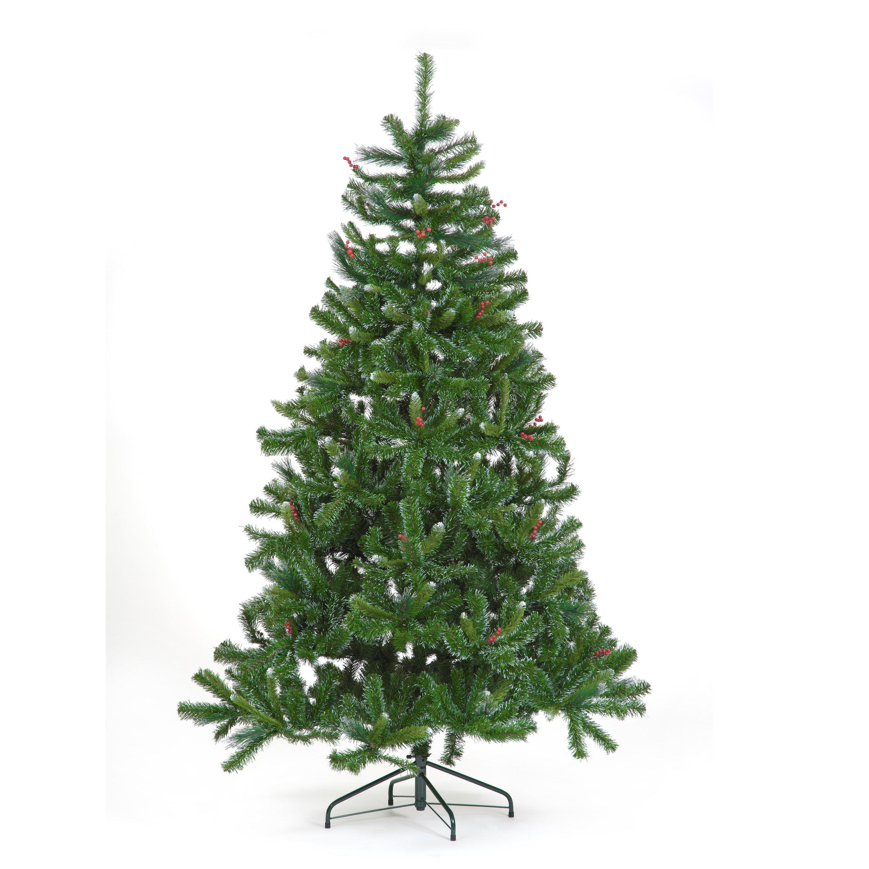 Green - Snowtime - Salzburg Spruce Tree with Red Berry Sprays