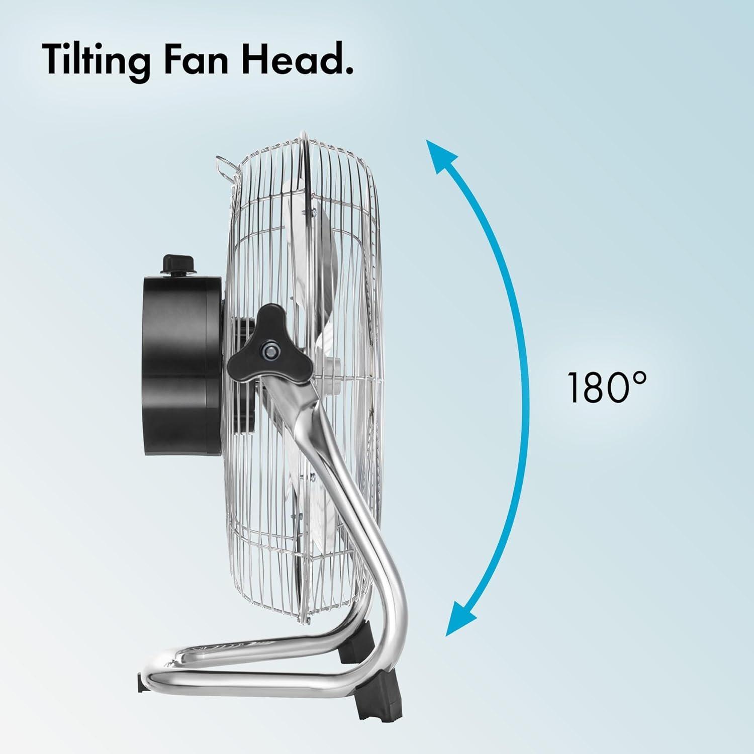 Silver - VonHaus - VonHaus Floor Fan  – 3 Speeds Stand Included - 6