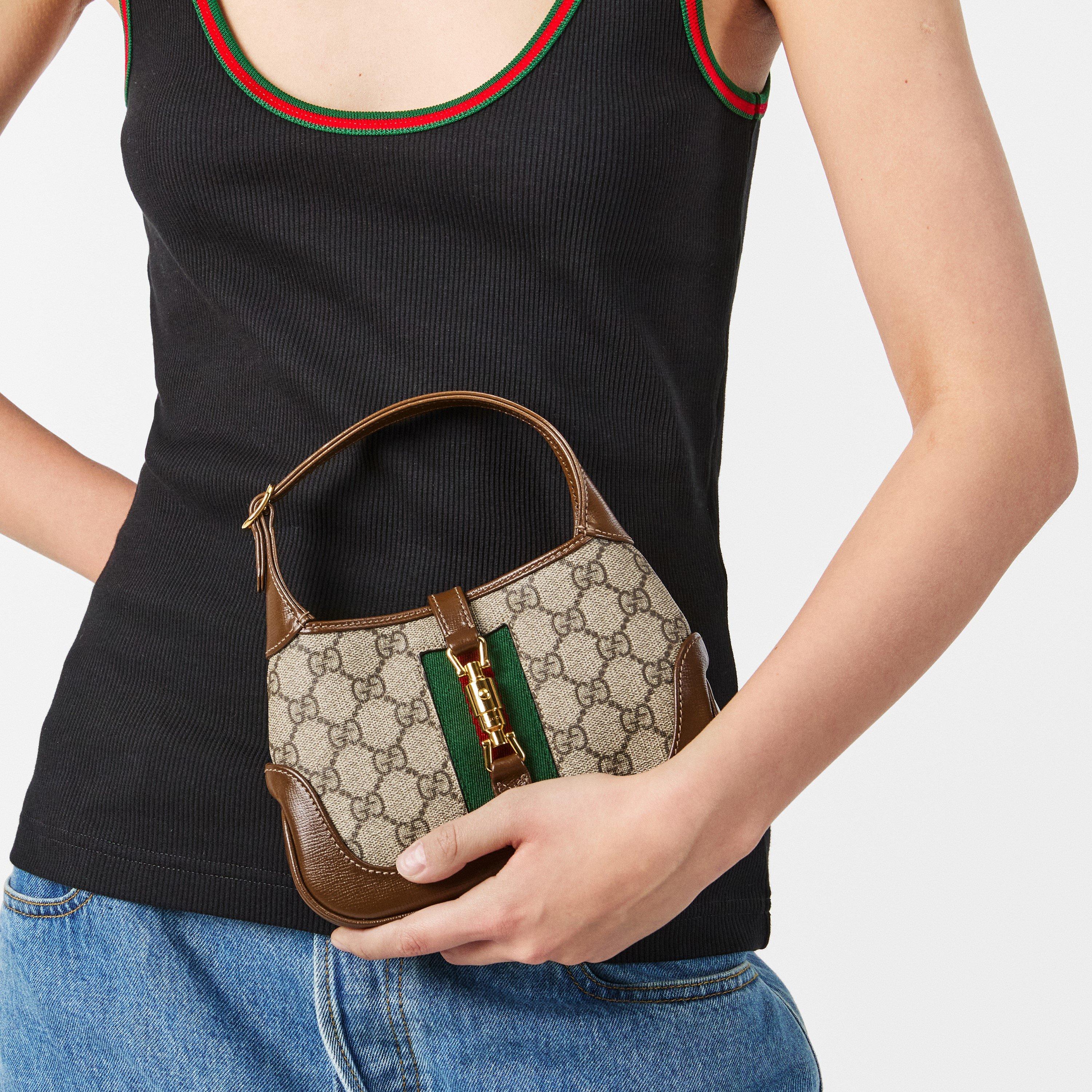 Ebony/Brown - Gucci - Jackie 1961 Mini Shoulder Bag - 3