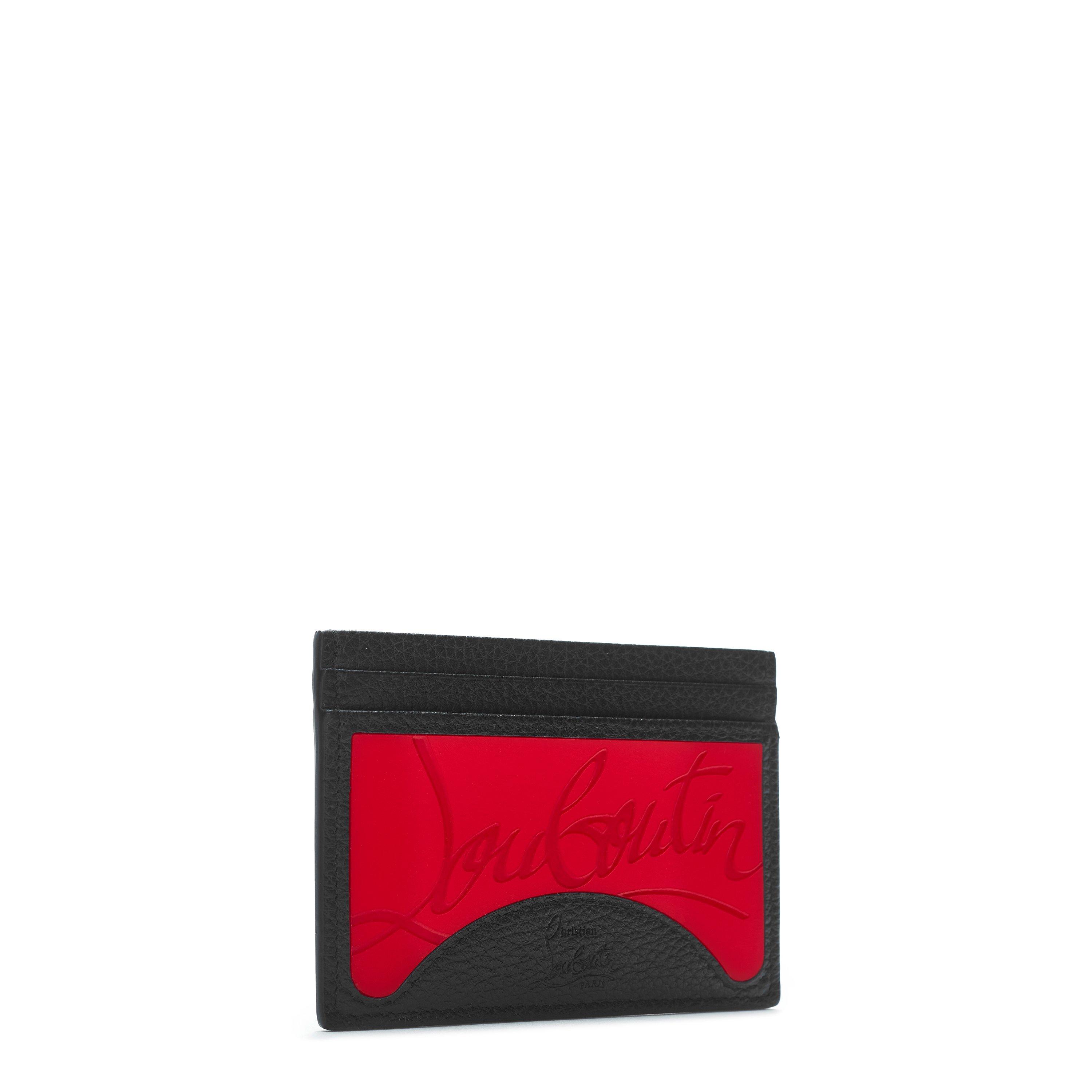 Loubi/Black - Christian Louboutin - Men's Logo Leather Kios Card Holder - 2