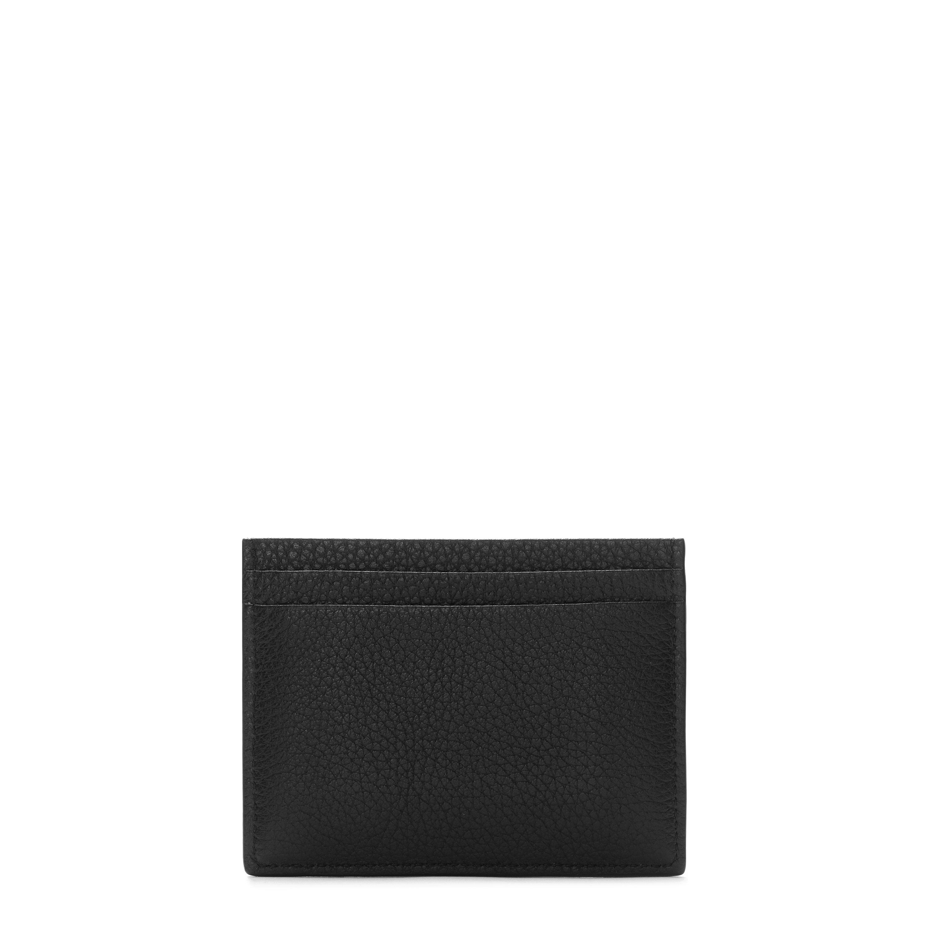 Christian Louboutin正規品/関税送料込み Logo Kios Card Wallet Kios - Card holder - Calf leather and spikes - Black