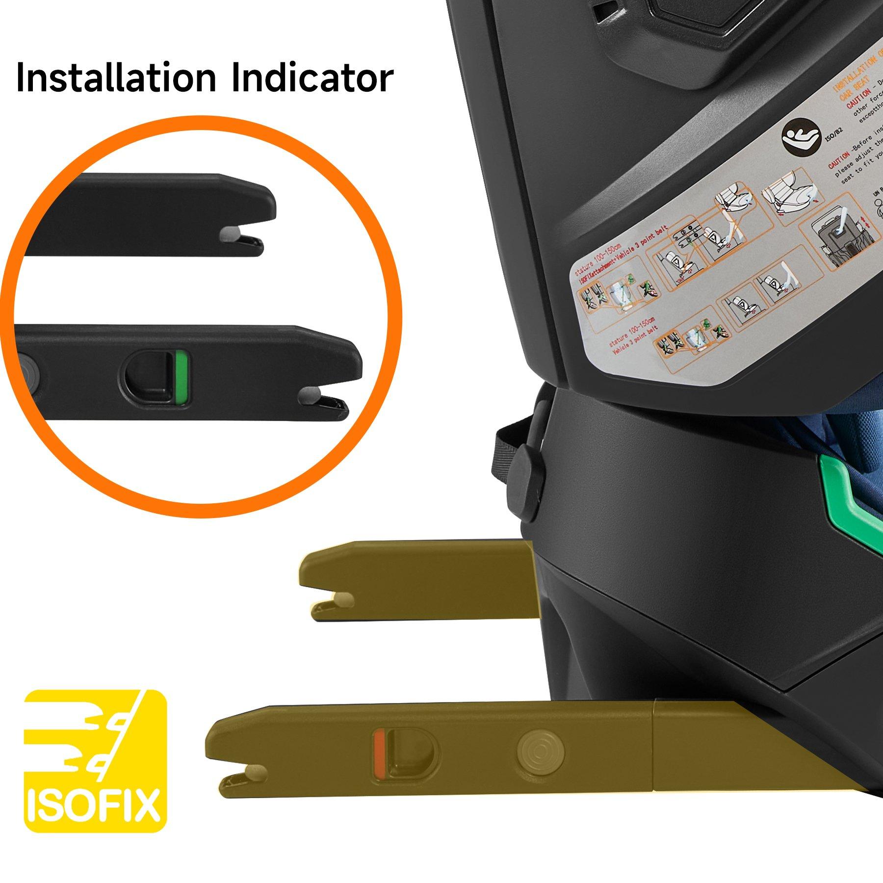 Blue - JoviKids - JoviKids Rober Folding Booster Car Seat - Blue - 4