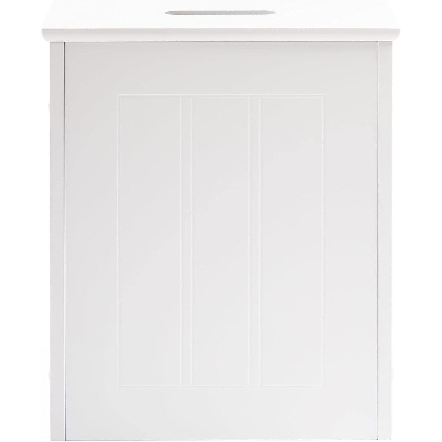 White - VonHaus - VonHaus Holbrook White Slimline Storage Hamper - 9