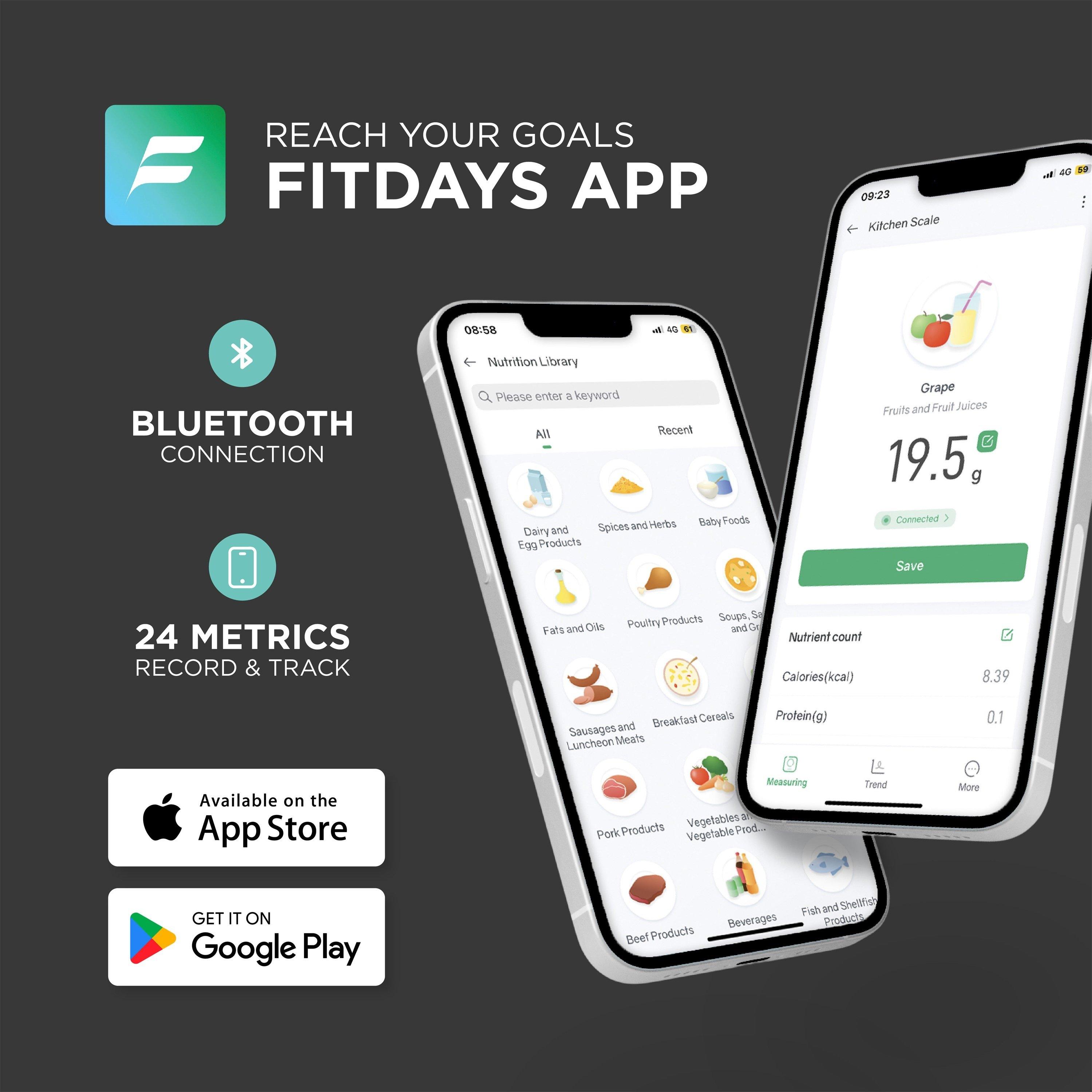 Black - DMD Collective - Smart Kitchen Scale with Nutritional Calculator - 4