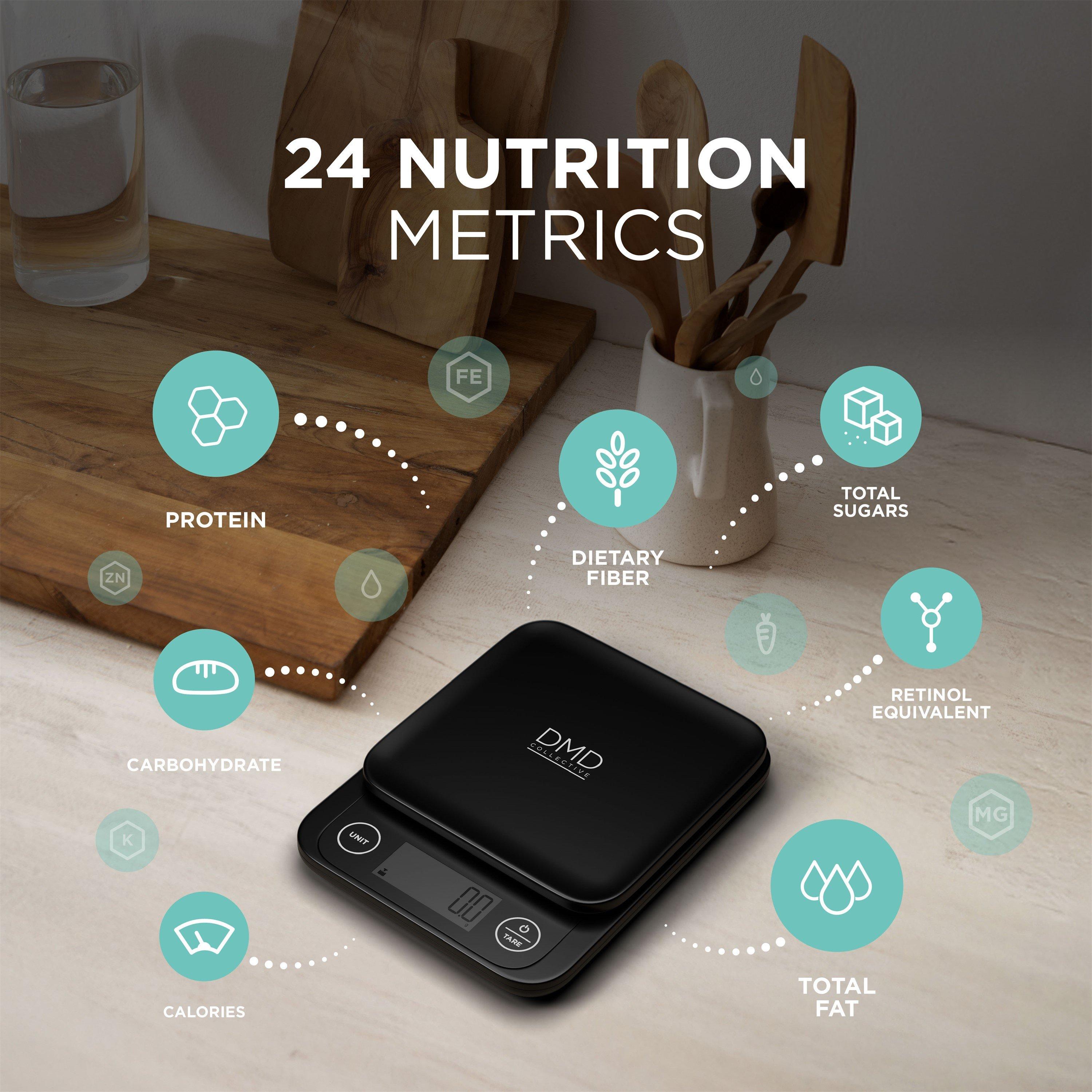 Black - DMD Collective - Smart Kitchen Scale with Nutritional Calculator - 5